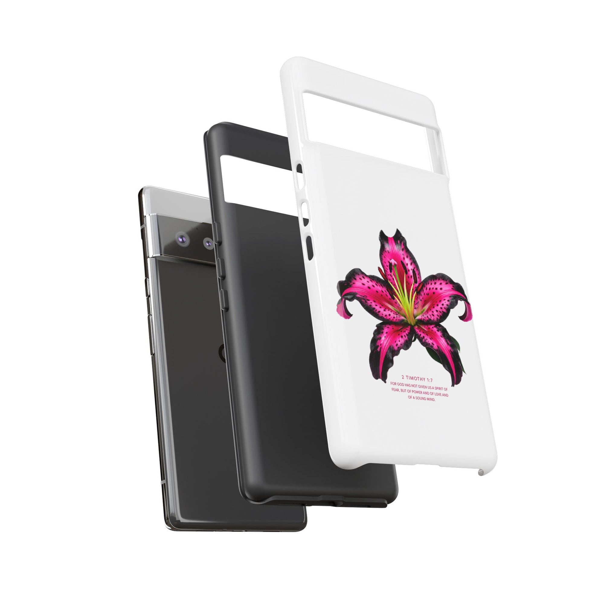 Pink Lily Christian iPhone Case ✝️ Coquette Faith Aesthetic Bible Verse Phone Case