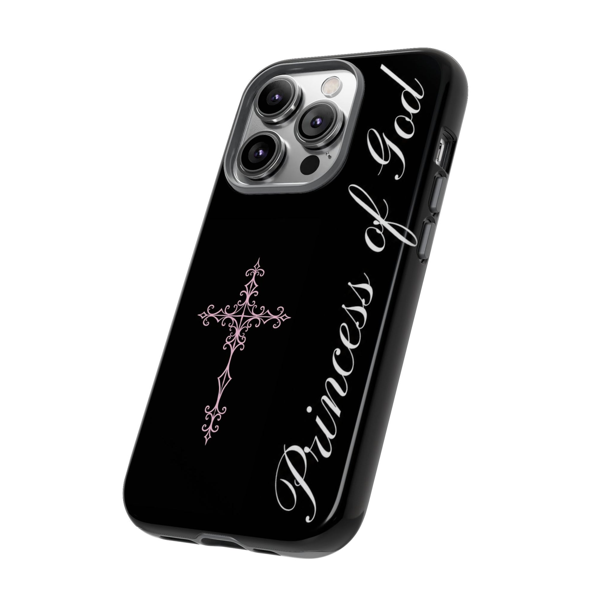 Princess of God Cross iPhone Case ✞ Pink Coquette Aesthetic Y2K Faith Phone Case
