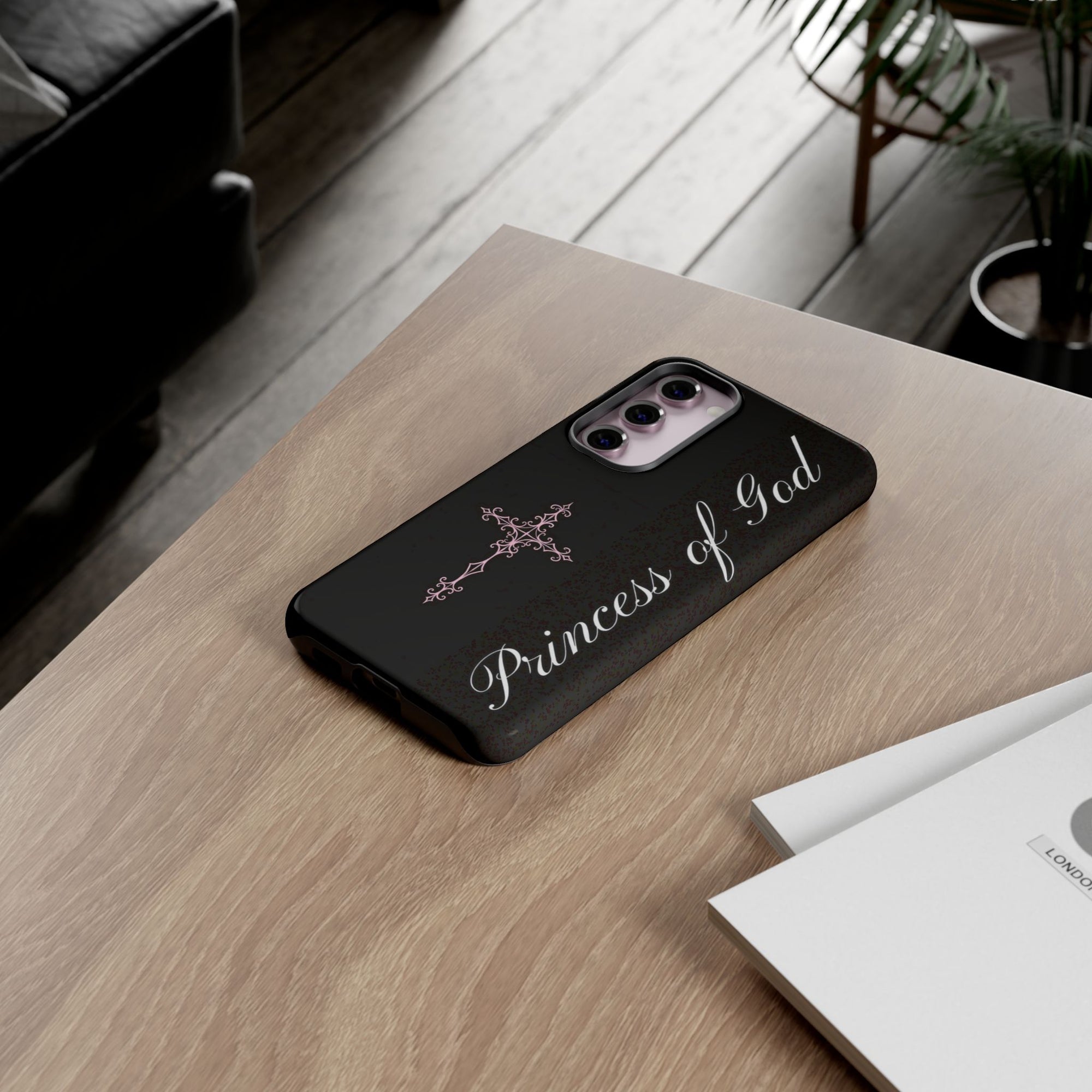 Princess of God Cross iPhone Case ✞ Pink Coquette Aesthetic Y2K Faith Phone Case
