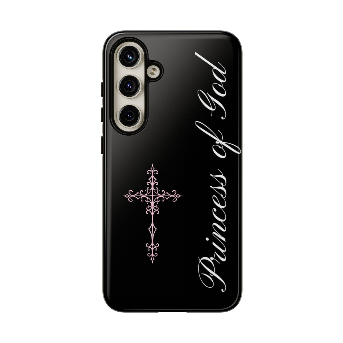 Princess of God Cross iPhone Case ✞ Pink Coquette Aesthetic Y2K Faith Phone Case