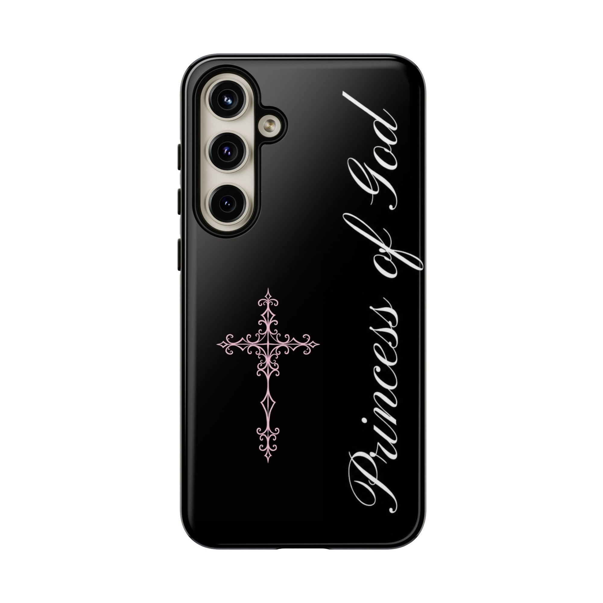 Princess of God Cross iPhone Case ✞ Pink Coquette Aesthetic Y2K Faith Phone Case