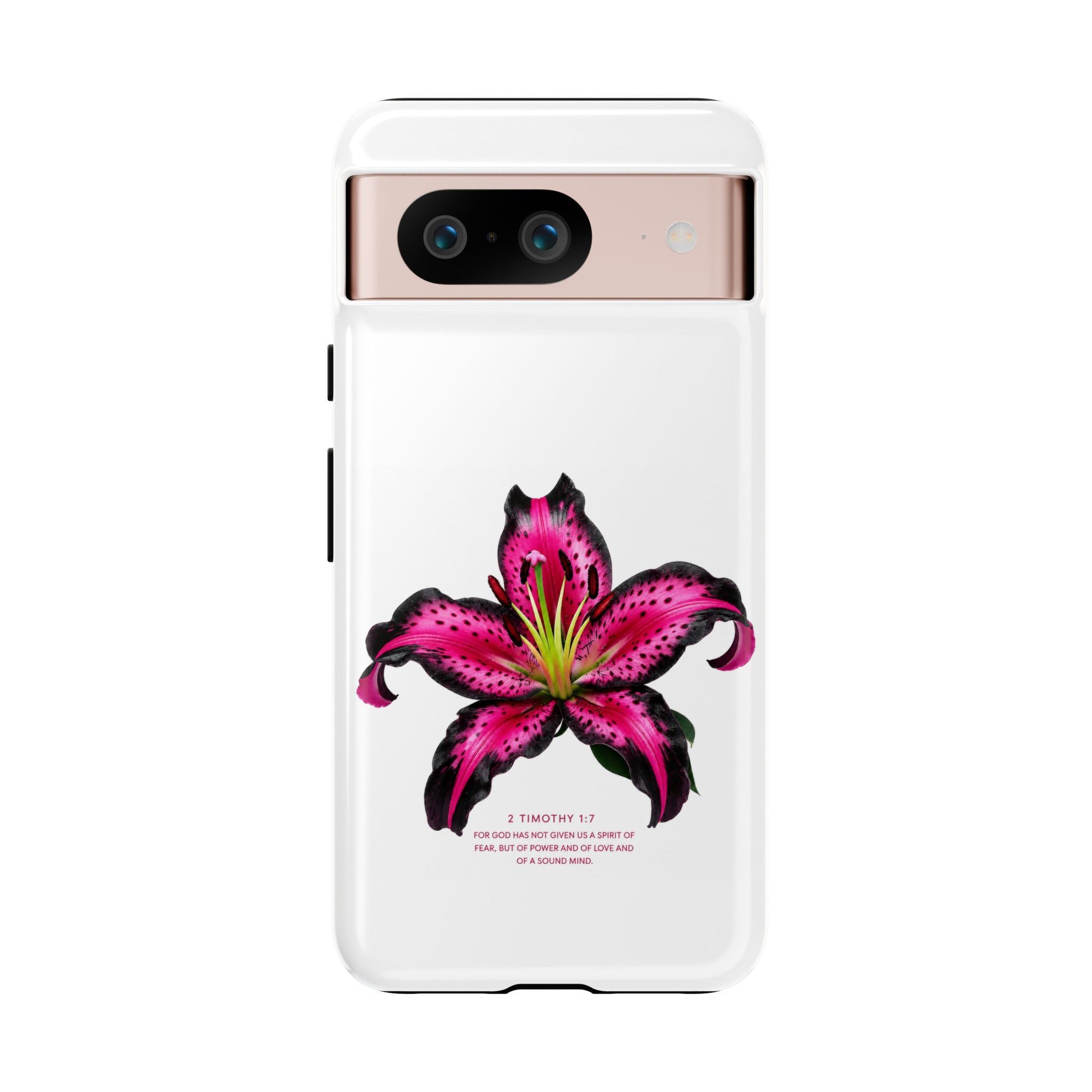 Pink Lily Christian iPhone Case ✝️ Coquette Faith Aesthetic Bible Verse Phone Case