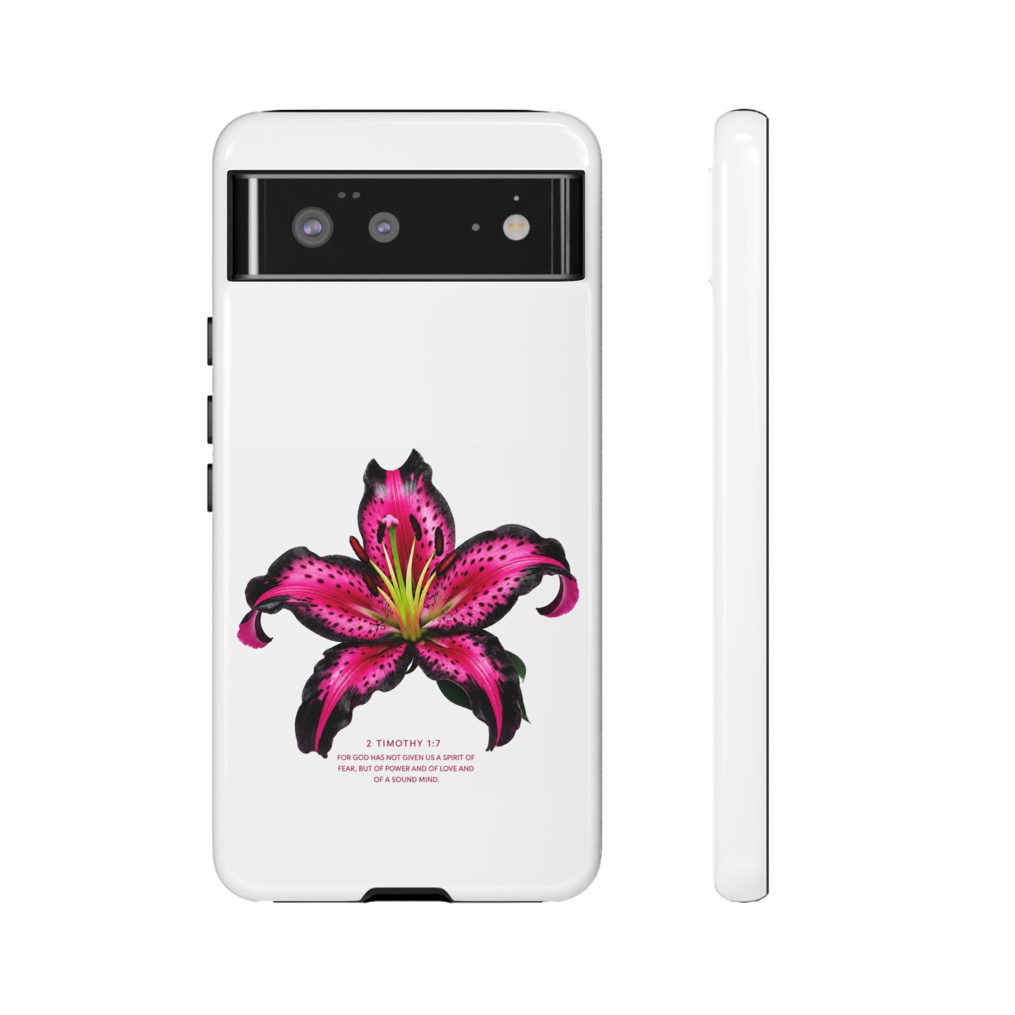 Pink Lily Christian iPhone Case ✝️ Coquette Faith Aesthetic Bible Verse Phone Case