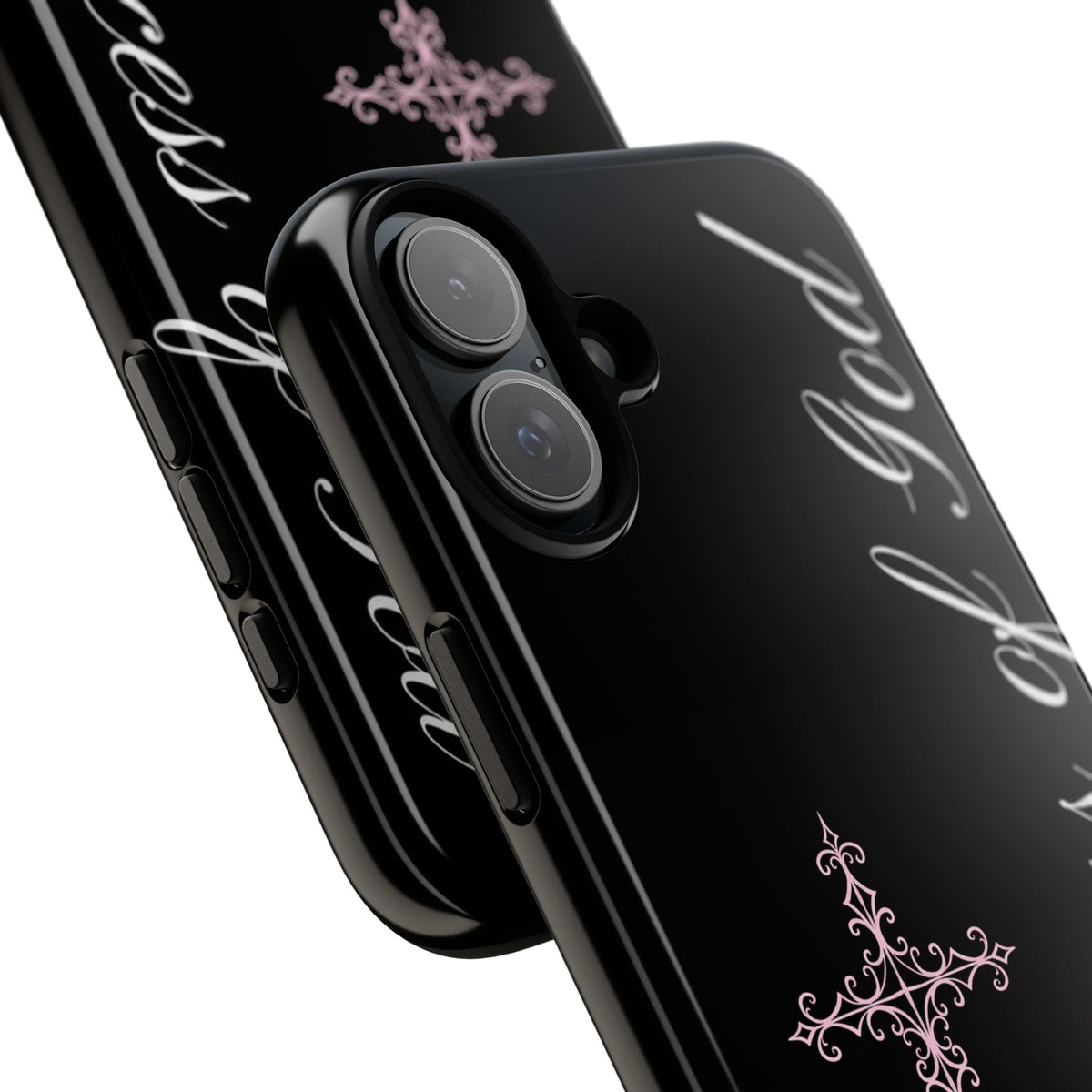 Princess of God Cross iPhone Case ✞ Pink Coquette Aesthetic Y2K Faith Phone Case