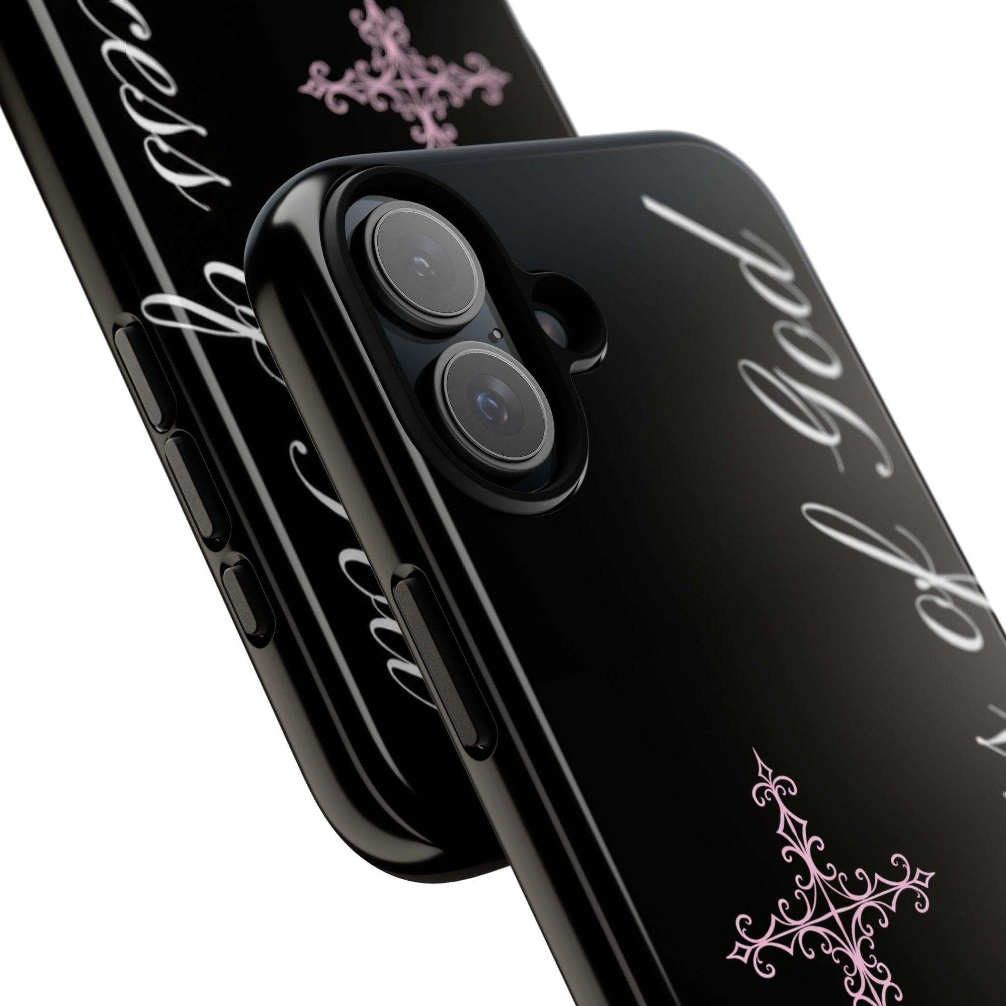 Princess of God Cross iPhone Case ✞ Pink Coquette Aesthetic Y2K Faith Phone Case