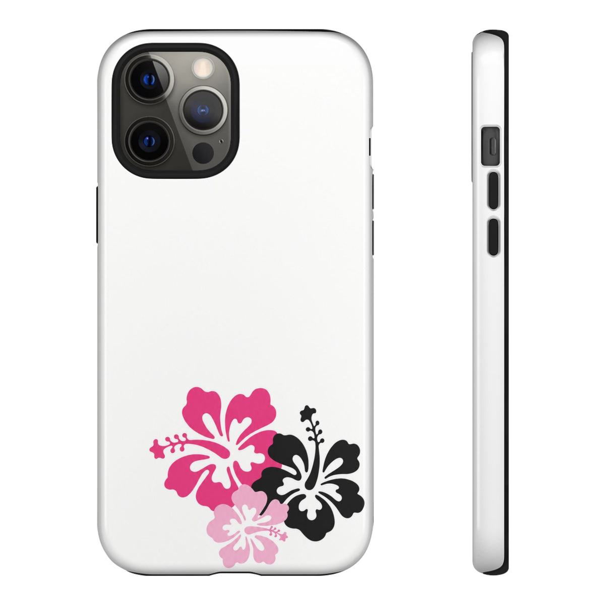 Y2K Hibiscus Floral White Phone Case | Cute Coquette Tropical iPhone Case | Glossy Protective Girly Cover| dejavuu