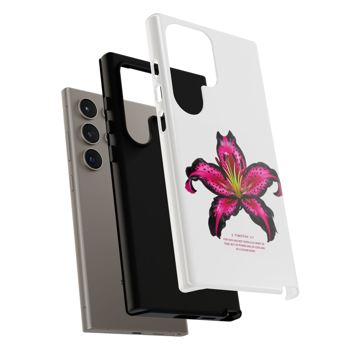 Pink Lily Christian iPhone Case ✝️ Coquette Faith Aesthetic Bible Verse Phone Case