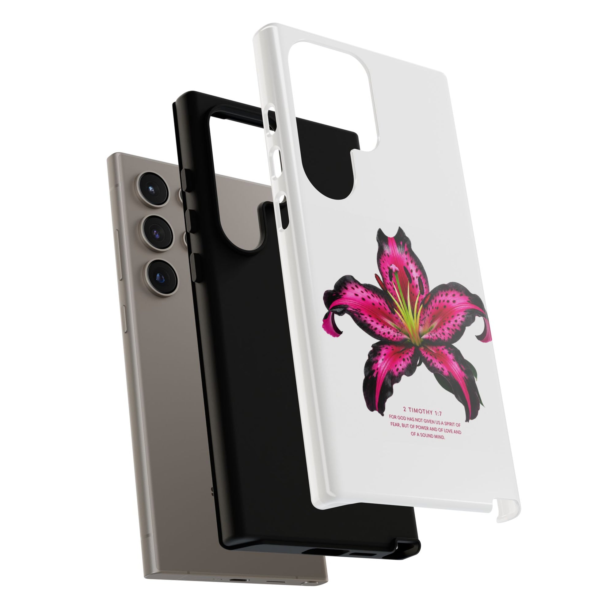 Pink Lily Christian iPhone Case ✝️ Coquette Faith Aesthetic Bible Verse Phone Case