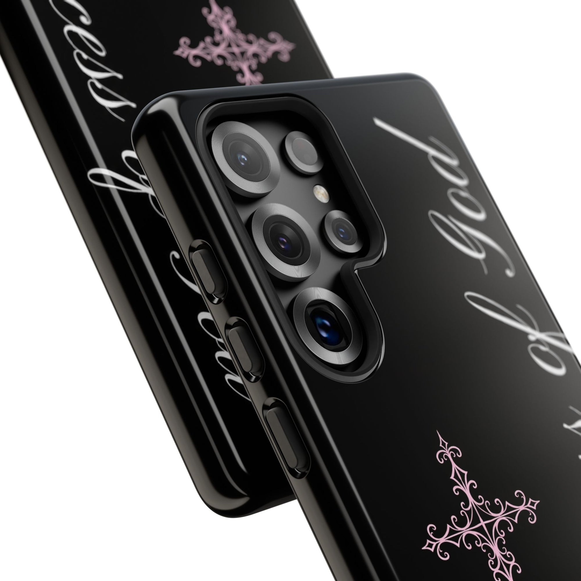 Princess of God Cross iPhone Case ✞ Pink Coquette Aesthetic Y2K Faith Phone Case