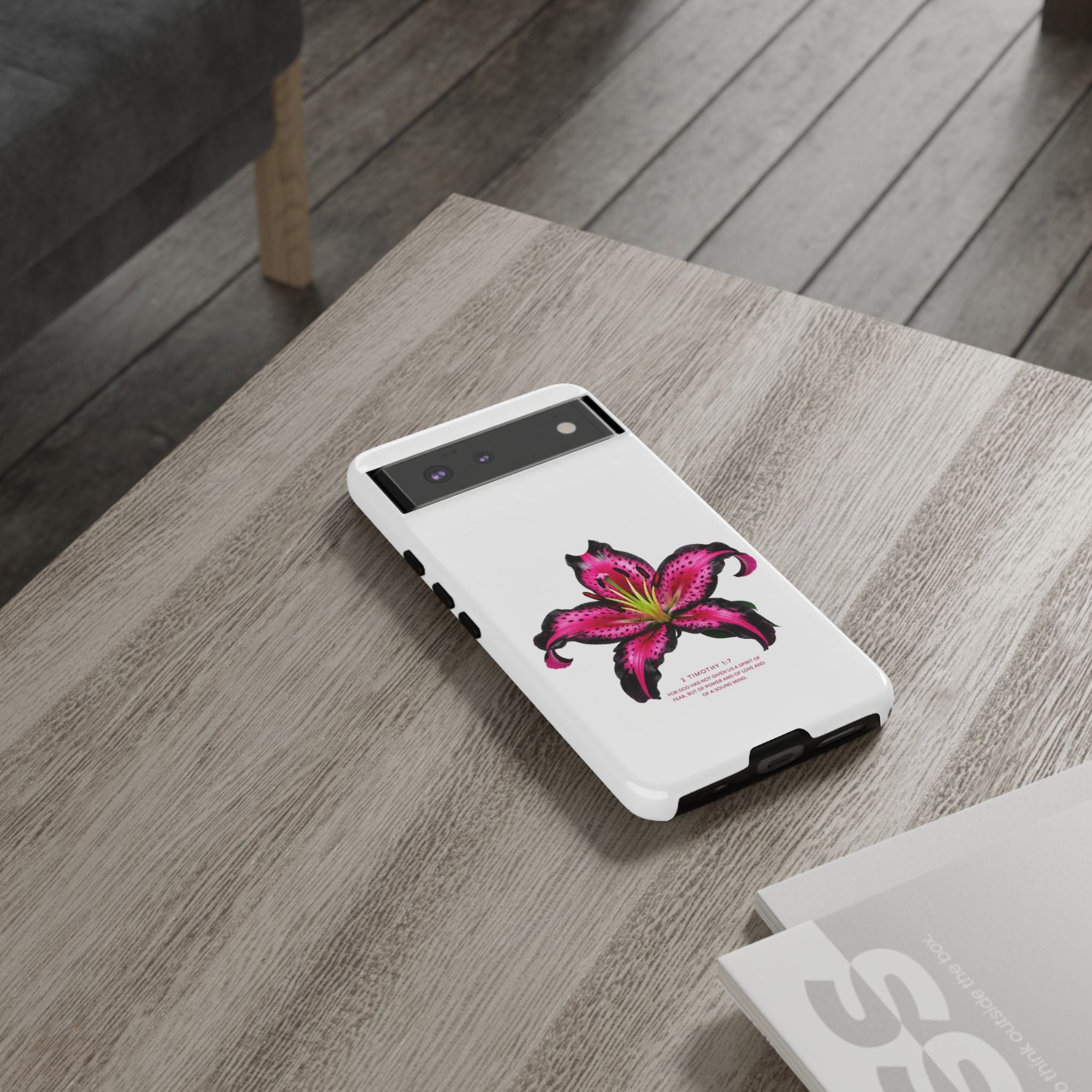 Pink Lily Christian iPhone Case ✝️ Coquette Faith Aesthetic Bible Verse Phone Case