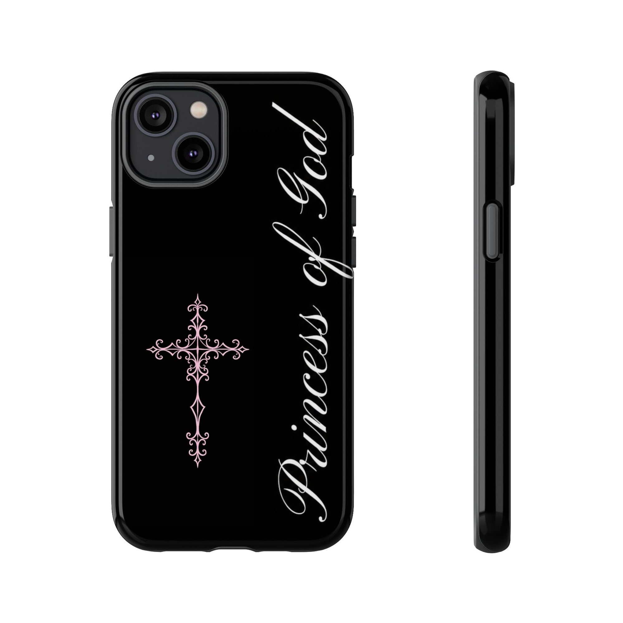 Princess of God Cross iPhone Case ✞ Pink Coquette Aesthetic Y2K Faith Phone Case