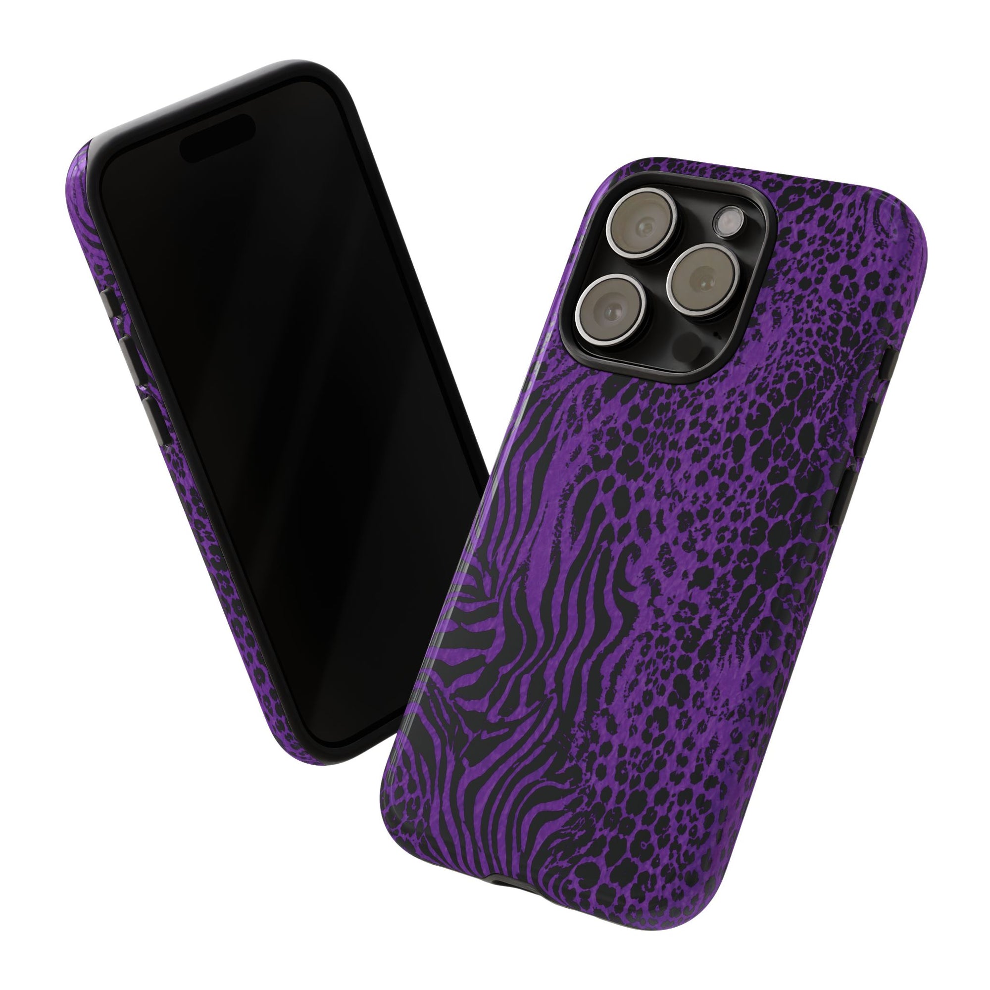 Dark Purple Mob Wife Phone Case | Y2K Animal Print iPhone Cover