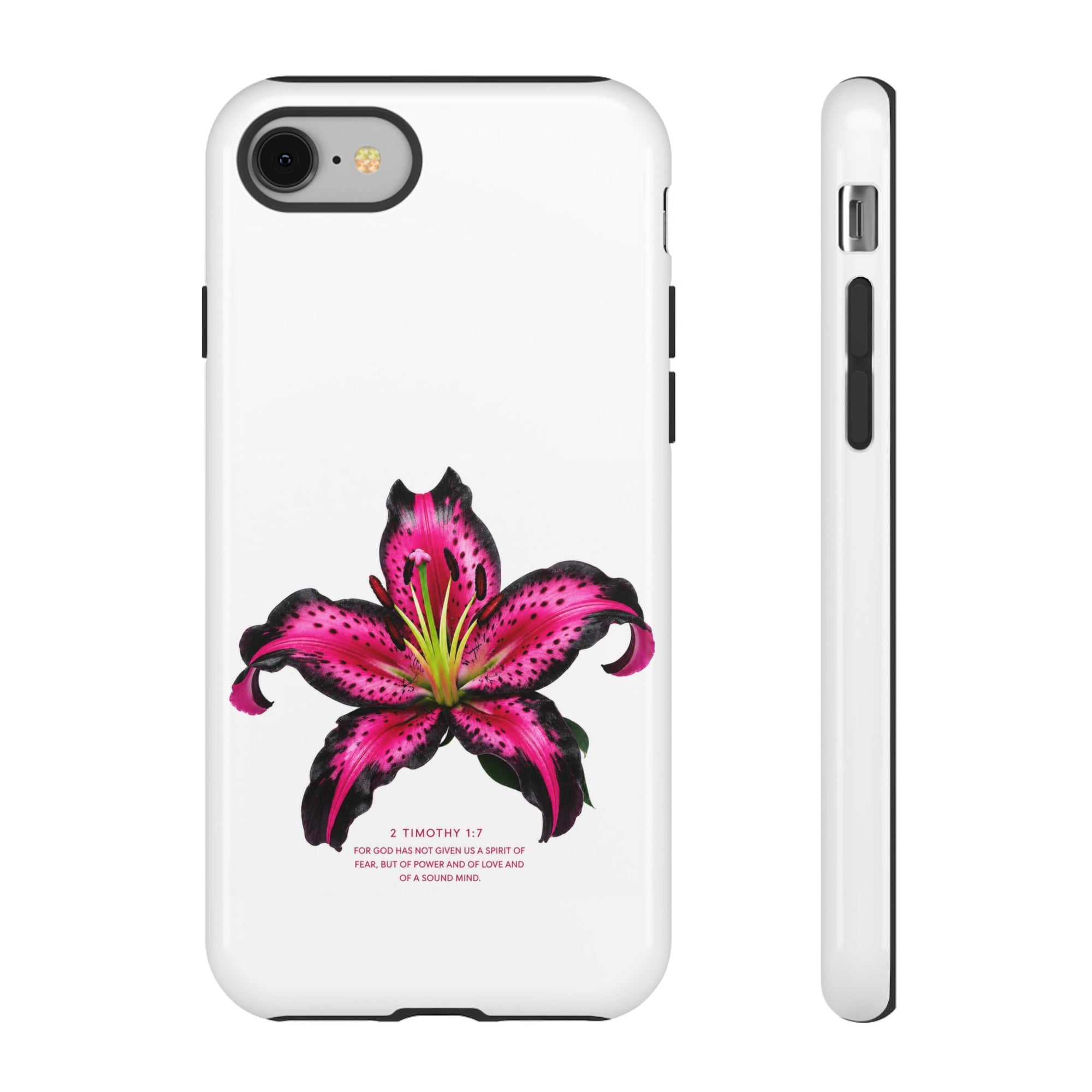 Pink Lily Christian iPhone Case ✝️ Coquette Faith Aesthetic Bible Verse Phone Case