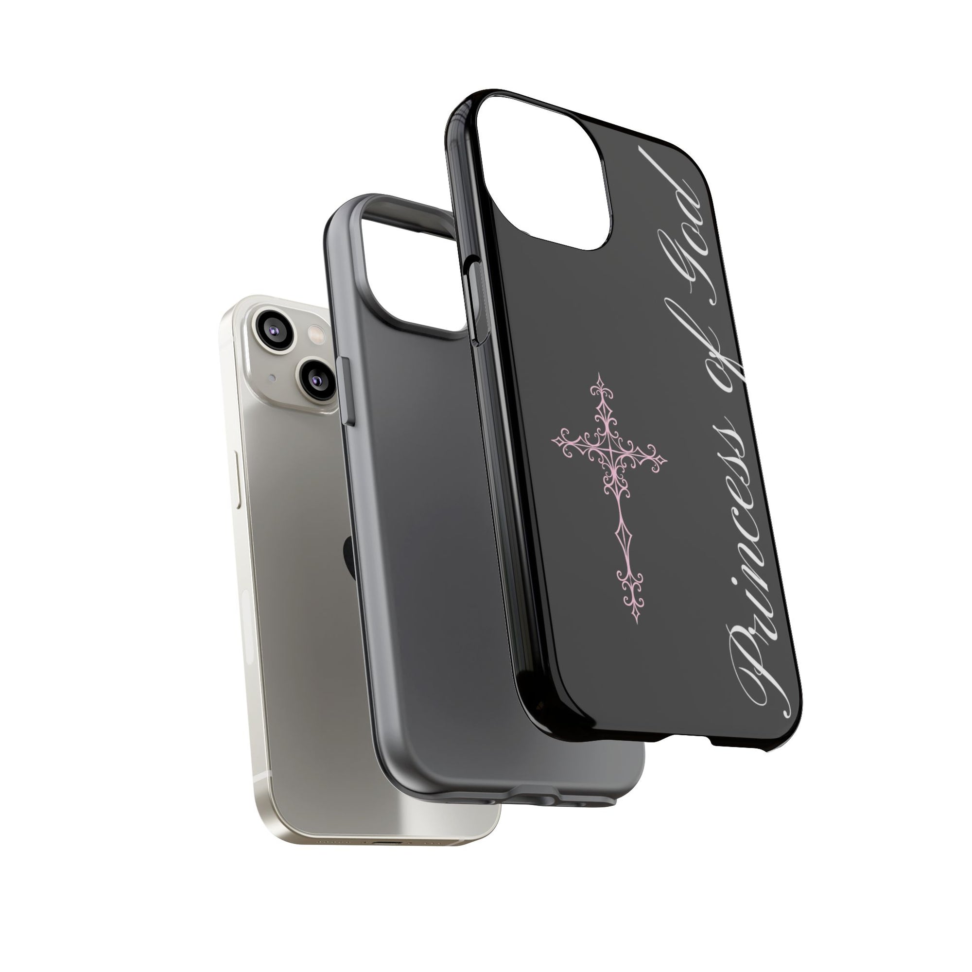 Princess of God Cross iPhone Case ✞ Pink Coquette Aesthetic Y2K Faith Phone Case