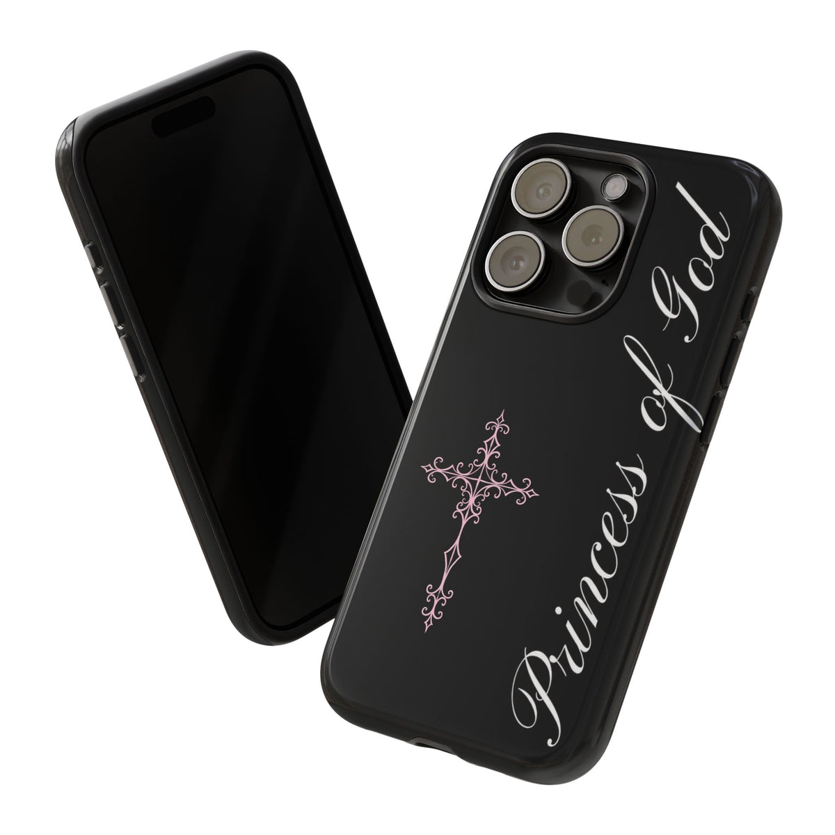 Princess of God Cross iPhone Case ✞ Pink Coquette Aesthetic Y2K Faith Phone Case