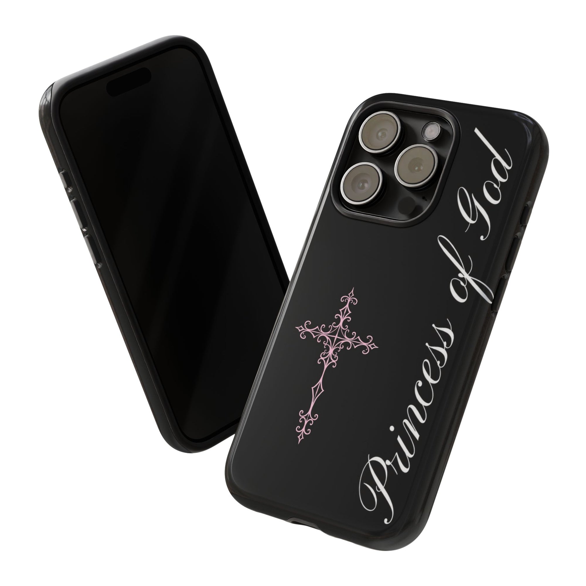 Princess of God Cross iPhone Case ✞ Pink Coquette Aesthetic Y2K Faith Phone Case