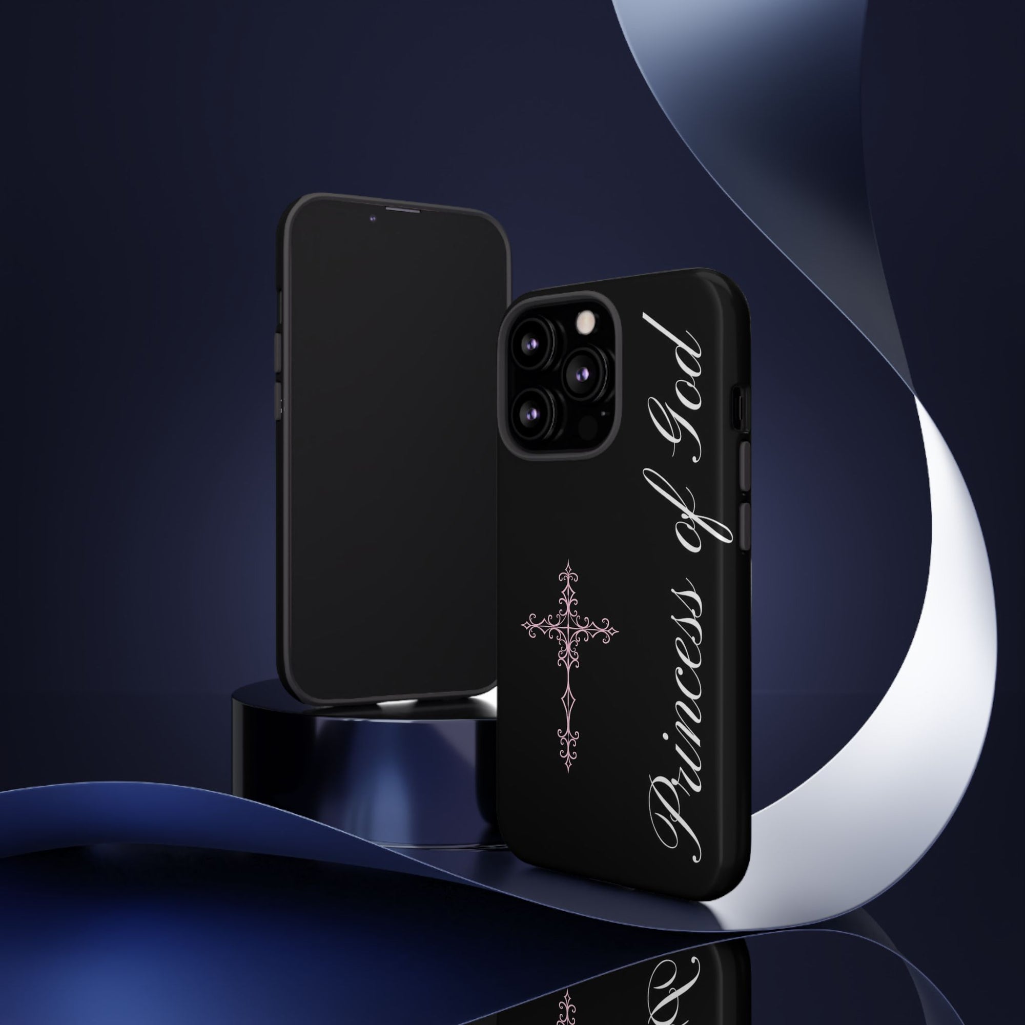 Princess of God Cross iPhone Case ✞ Pink Coquette Aesthetic Y2K Faith Phone Case