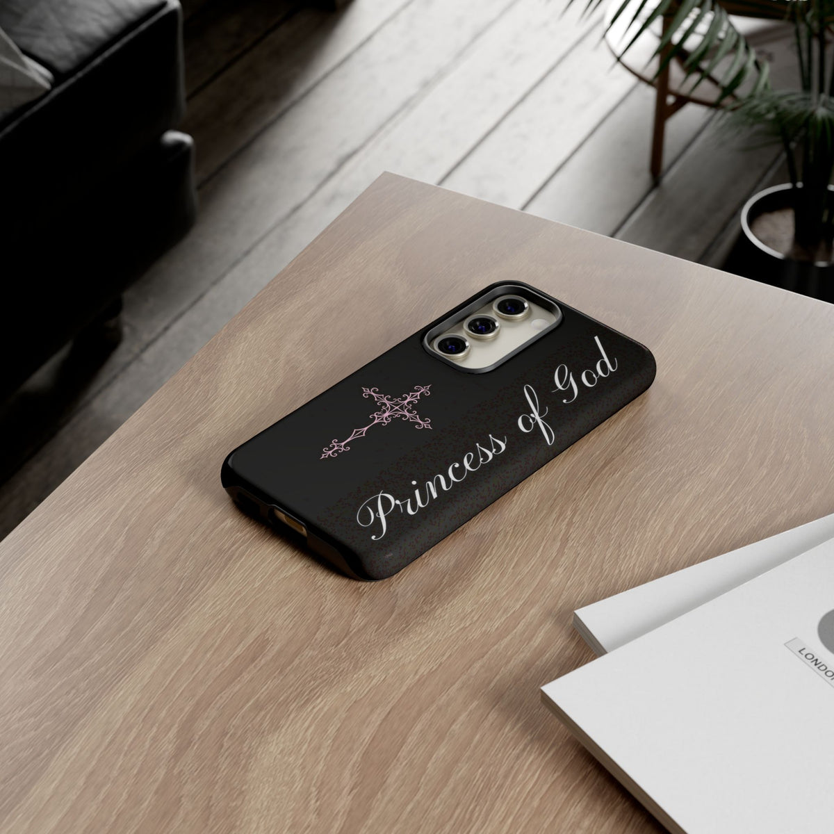 Princess of God Cross iPhone Case ✞ Pink Coquette Aesthetic Y2K Faith Phone Case