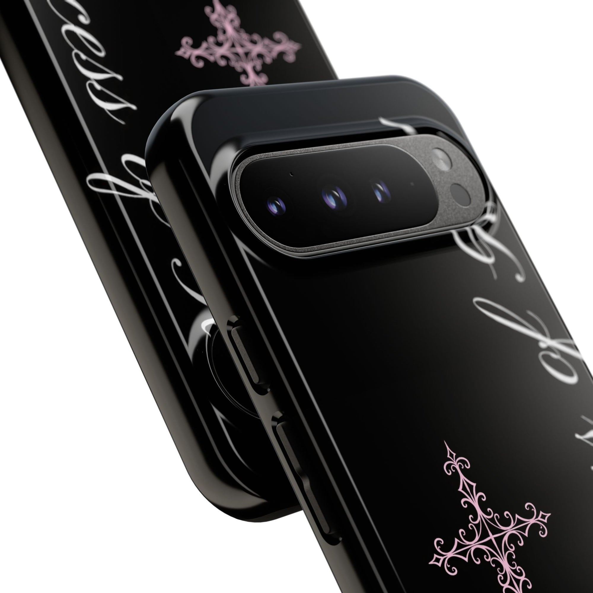 Princess of God Cross iPhone Case ✞ Pink Coquette Aesthetic Y2K Faith Phone Case