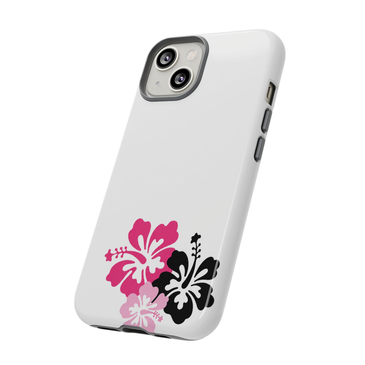 Y2K Hibiscus Floral White Phone Case | Cute Coquette Tropical iPhone Case | Glossy Protective Girly Cover| dejavuu