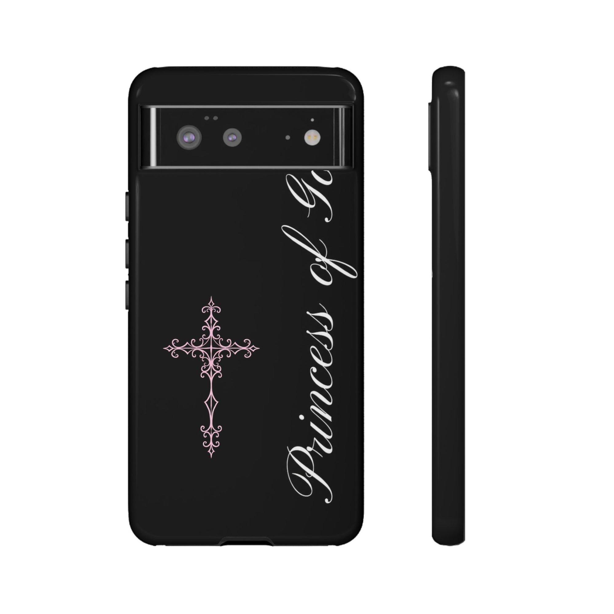 Princess of God Cross iPhone Case ✞ Pink Coquette Aesthetic Y2K Faith Phone Case