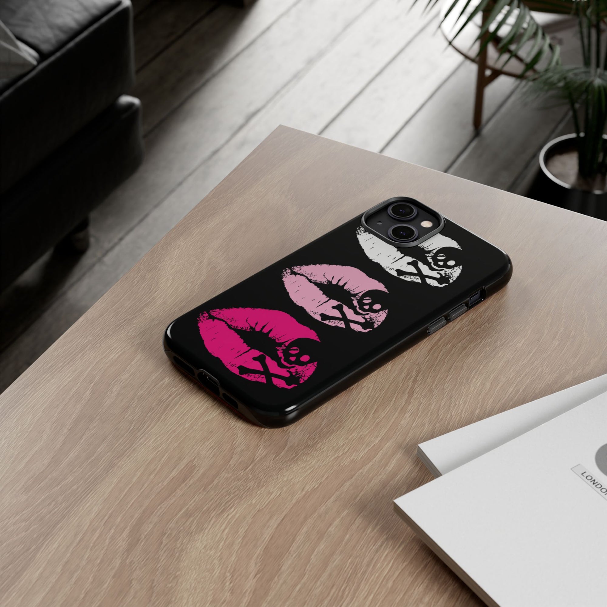 Skull Kiss Phone Case | Y2K Gothic Phone Case
