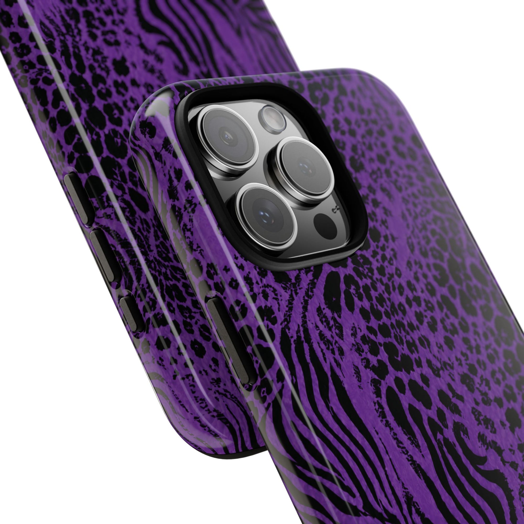 Dark Purple Mob Wife Phone Case | Y2K Animal Print iPhone Cover