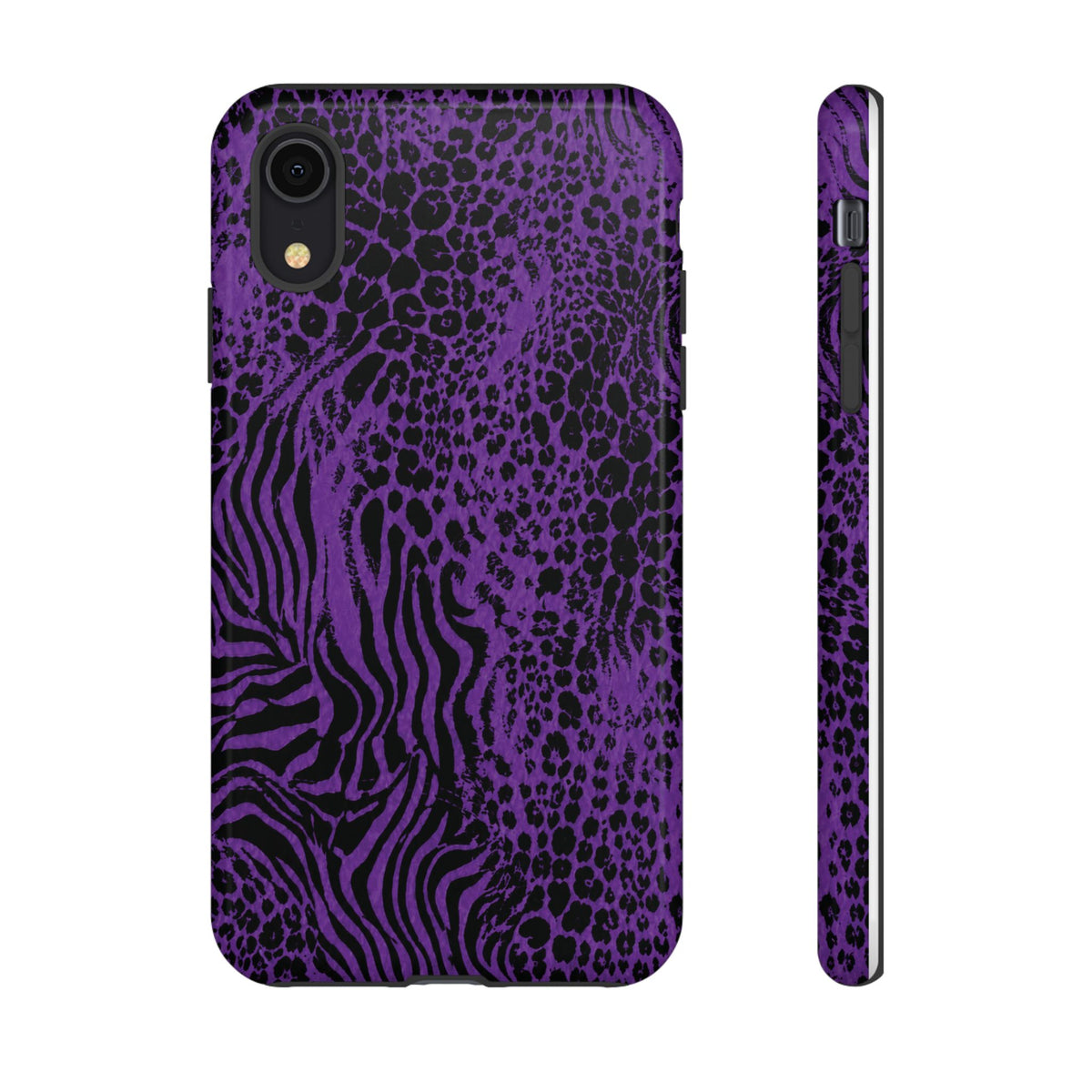Dark Purple Mob Wife Phone Case | Y2K Animal Print iPhone Cover