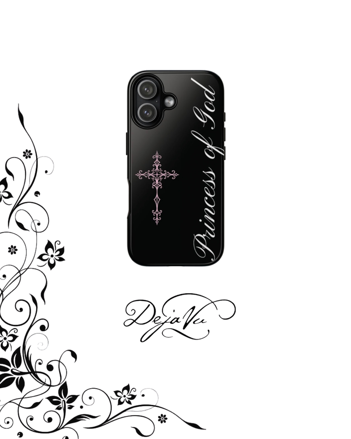 Princess of God Cross iPhone Case ✞ Pink Coquette Aesthetic Y2K Faith Phone Case