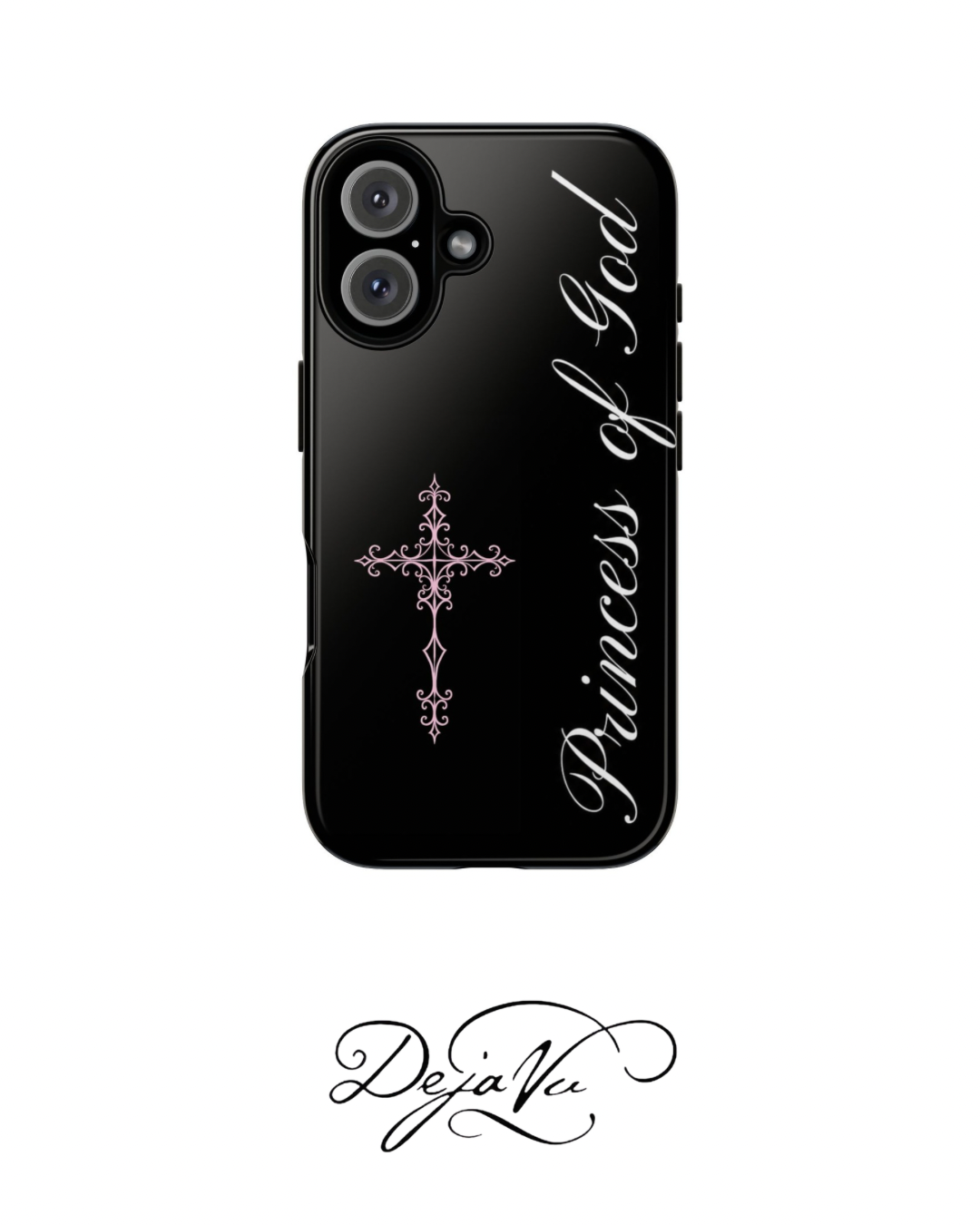 Princess of God Cross iPhone Case ✞ Pink Coquette Aesthetic Y2K Faith Phone Case