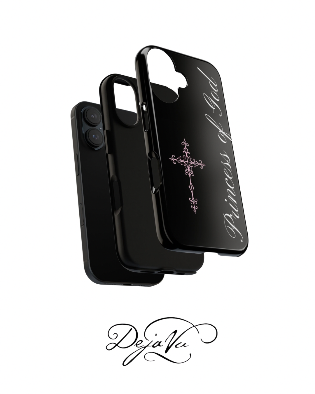 Princess of God Cross iPhone Case ✞ Pink Coquette Aesthetic Y2K Faith Phone Case
