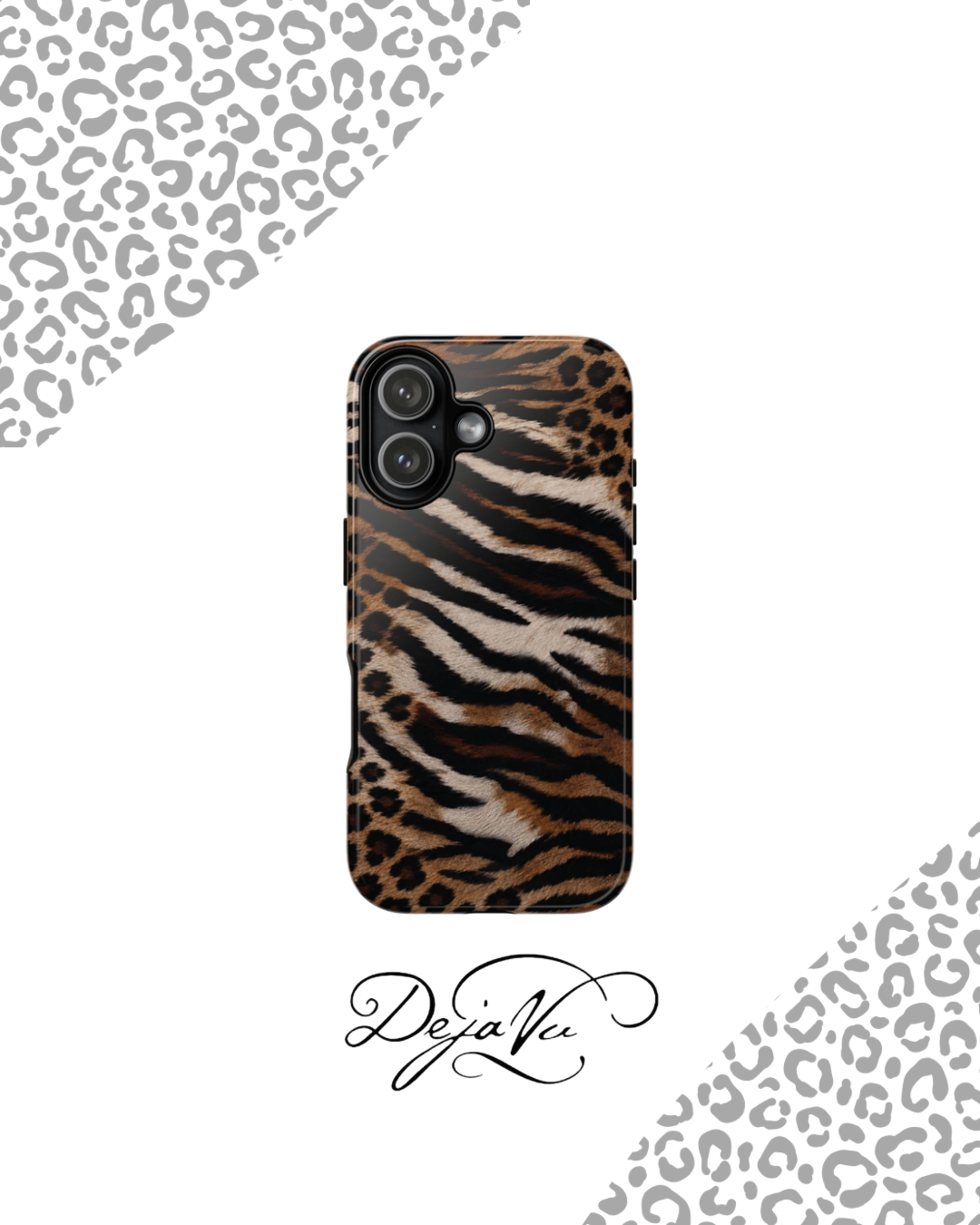 Tiger x Leopard iPhone Case | Cool Girl Mob Wife Aesthetic