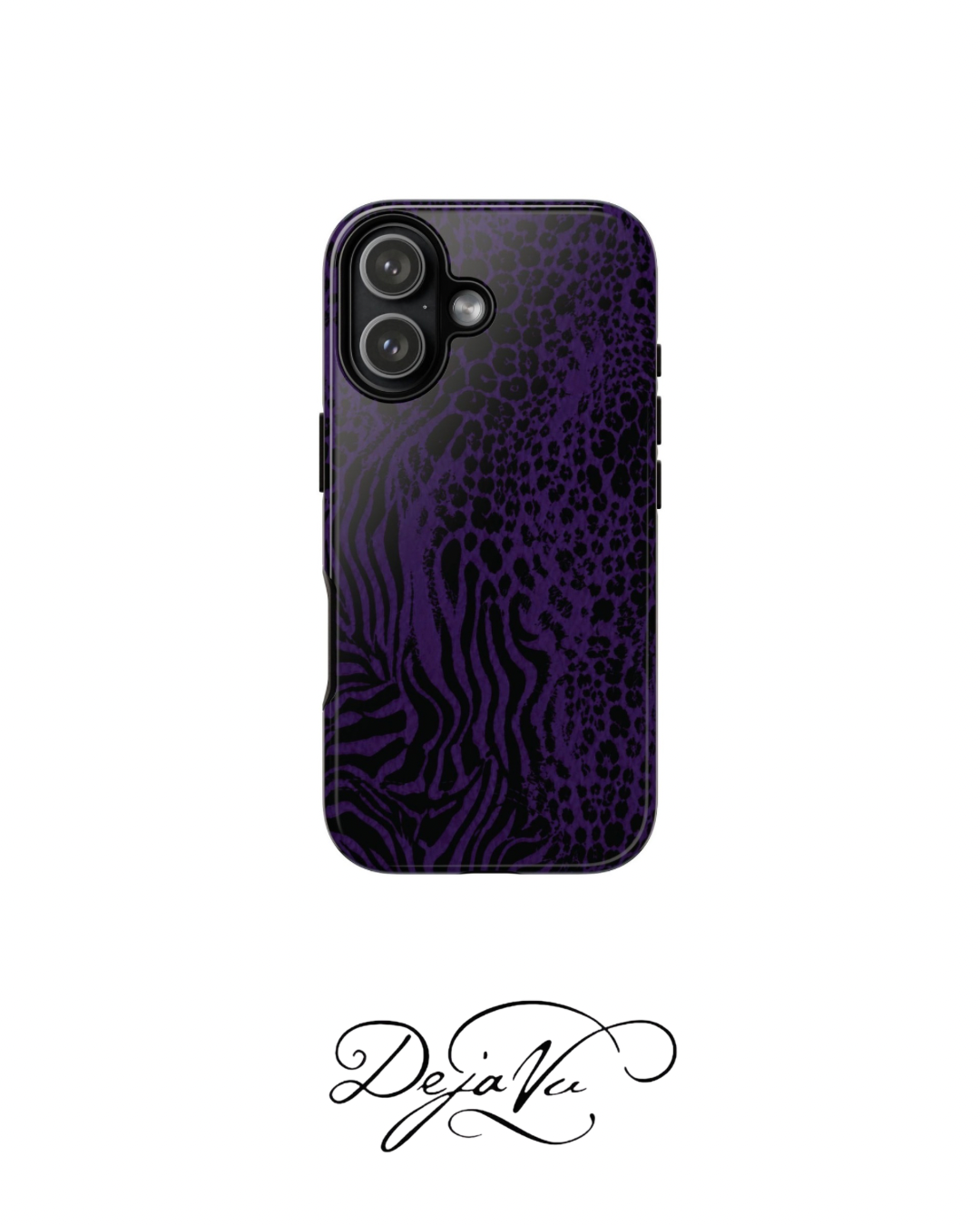 Dark Purple Mob Wife Phone Case | Y2K Animal Print iPhone Cover