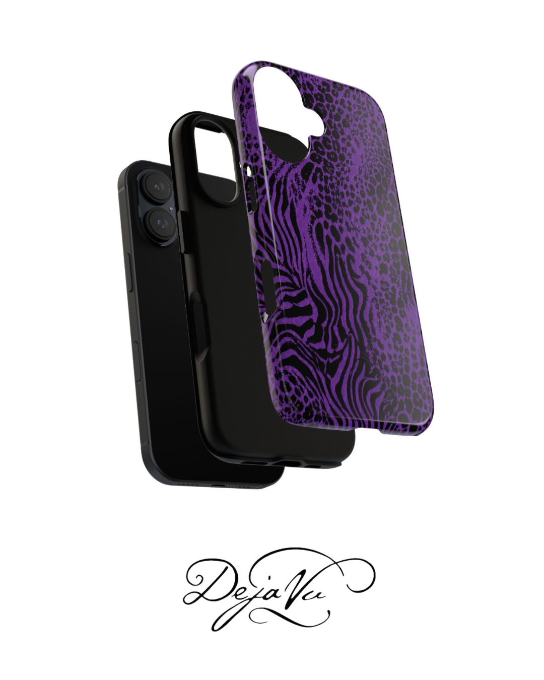 Dark Purple Mob Wife Phone Case | Y2K Animal Print iPhone Cover