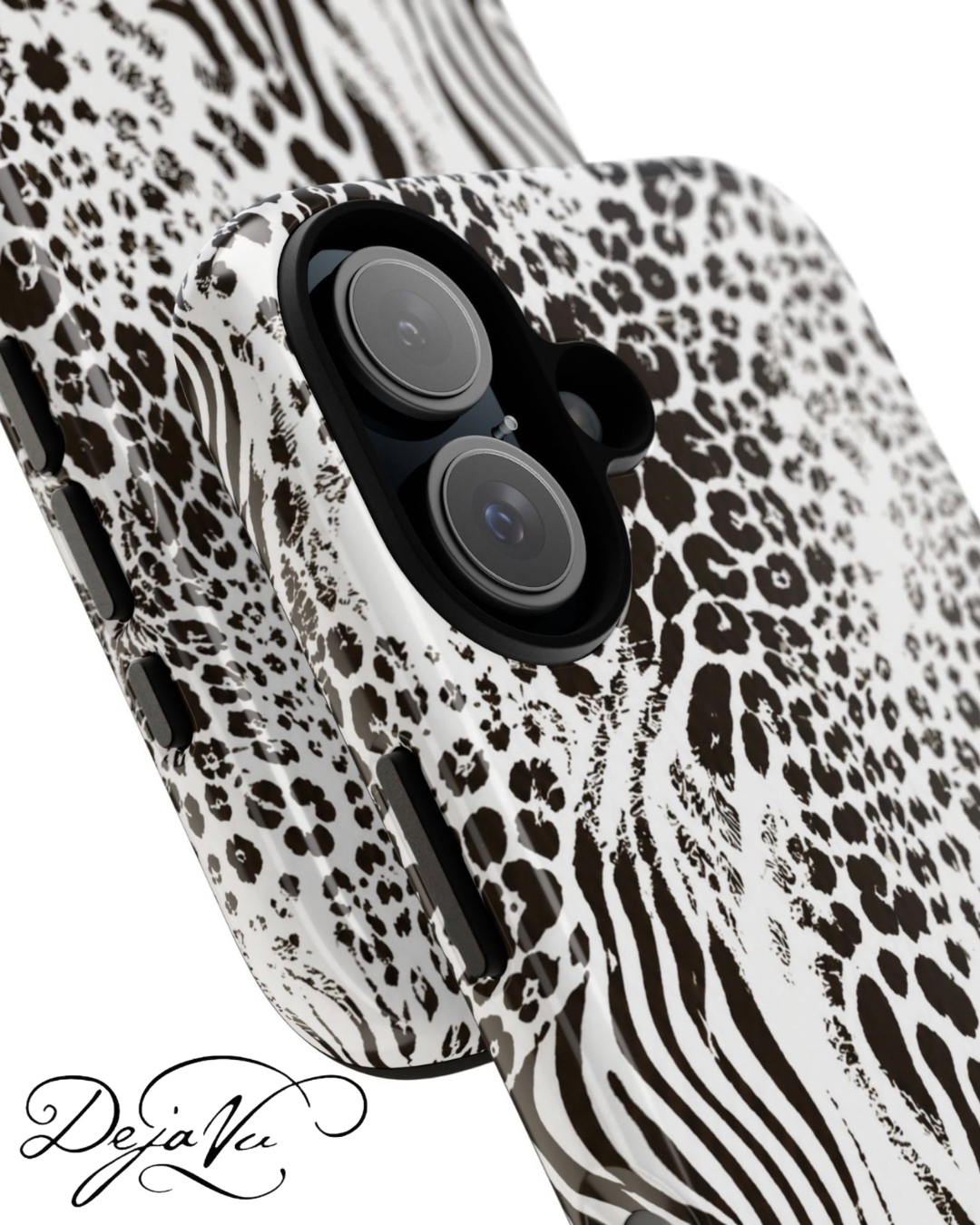 Y2K Mob Wife Zebra Leopard iPhone Case | Glossy IT Girl Aesthetic Phone Cover