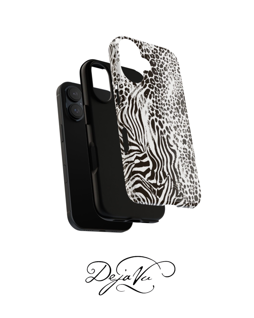 Y2K Mob Wife Zebra Leopard iPhone Case | Glossy IT Girl Aesthetic Phone Cover