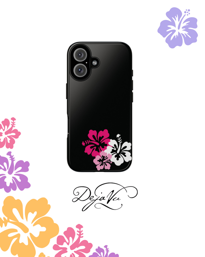 Y2K Hibiscus Floral Phone Case | Cute Coquette Tropical iPhone Case | Glossy Protective Girly Cover| dejavuu