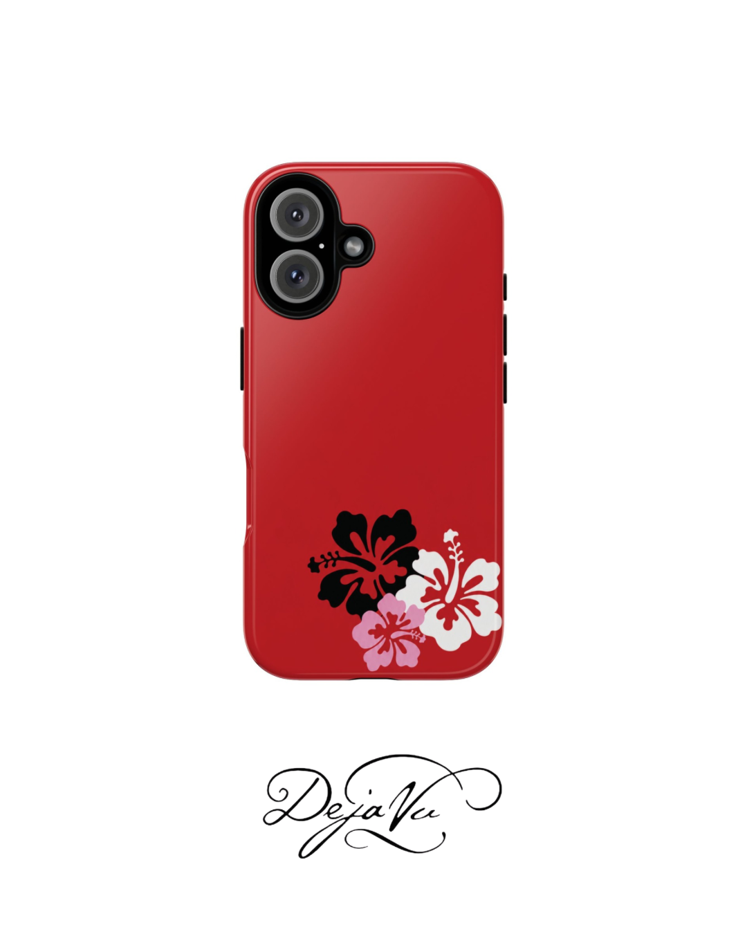 Y2K Hibiscus Floral Phone Case | Cute Coquette Tropical iPhone Case | Glossy Protective Girly Cover| dejavuu