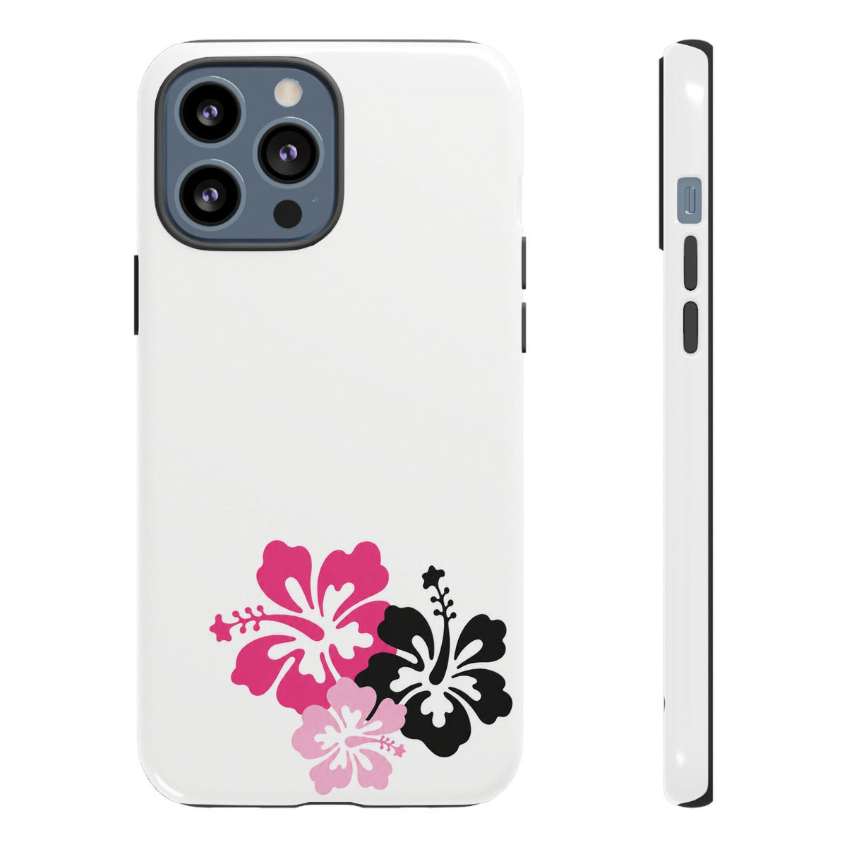 Y2K Hibiscus Floral White Phone Case | Cute Coquette Tropical iPhone Case | Glossy Protective Girly Cover| dejavuu