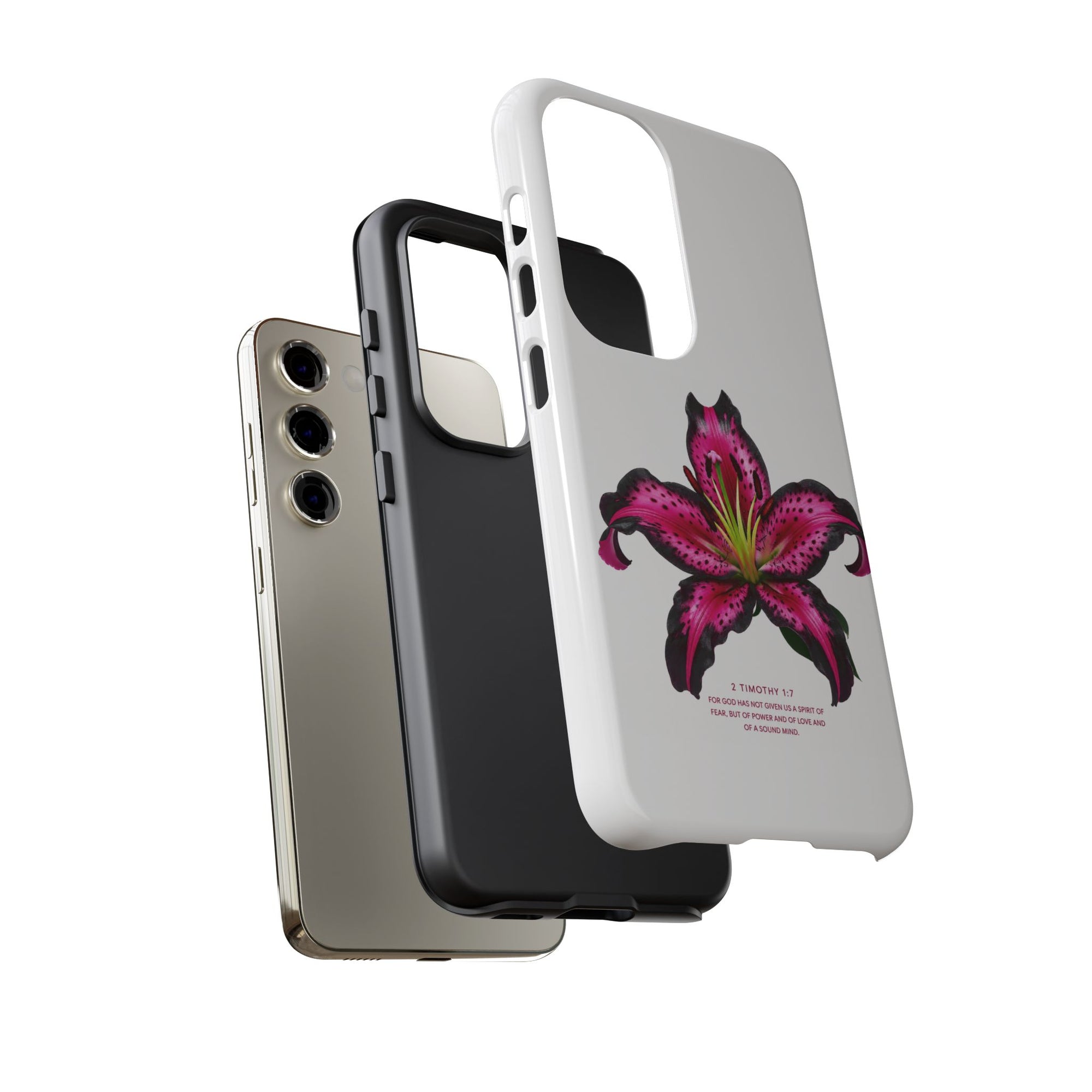 Pink Lily Christian iPhone Case ✝️ Coquette Faith Aesthetic Bible Verse Phone Case
