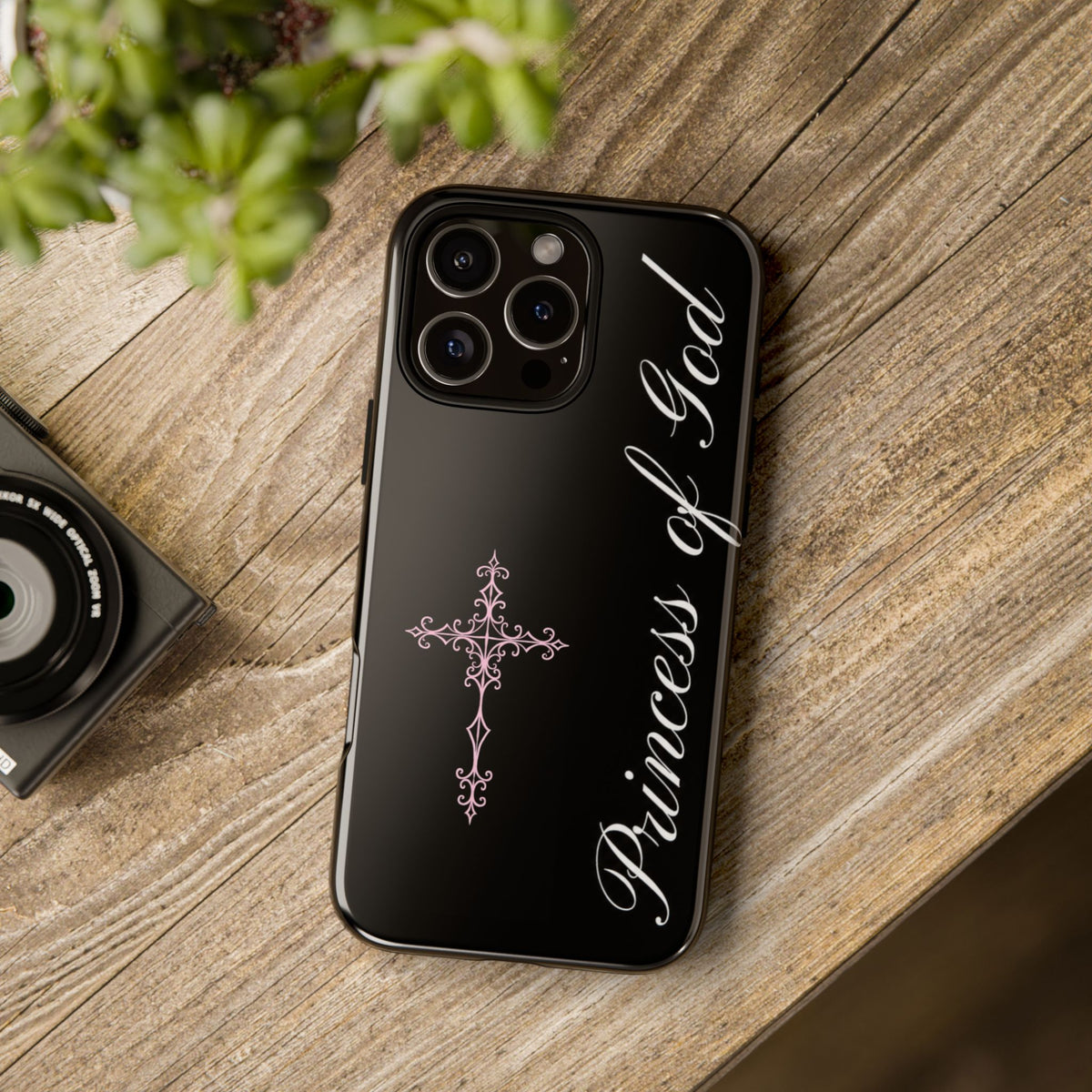 Princess of God Cross iPhone Case ✞ Pink Coquette Aesthetic Y2K Faith Phone Case