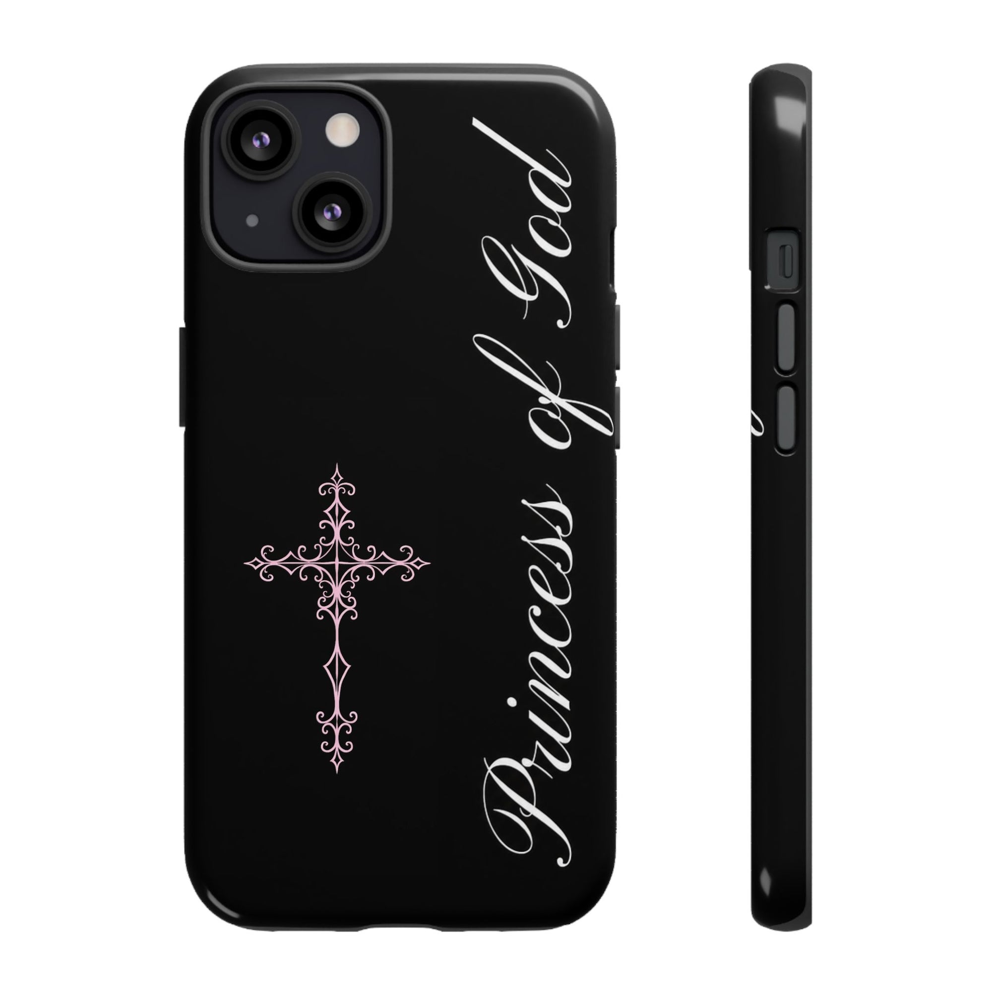 Princess of God Cross iPhone Case ✞ Pink Coquette Aesthetic Y2K Faith Phone Case