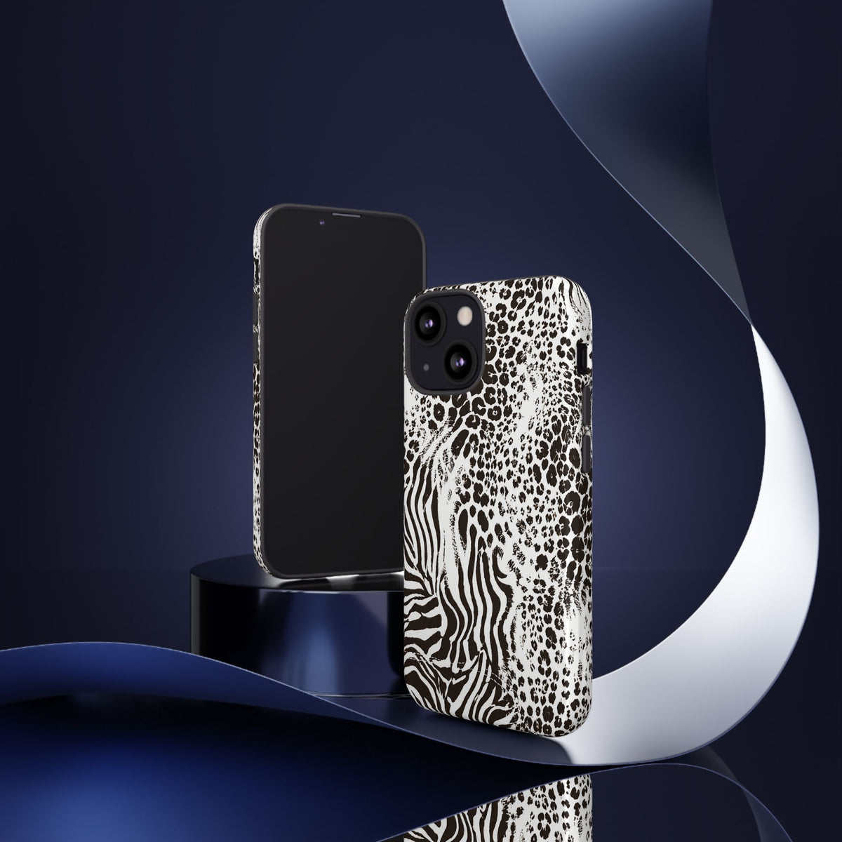 Y2K Mob Wife Zebra Leopard iPhone Case | Glossy IT Girl Aesthetic Phone Cover