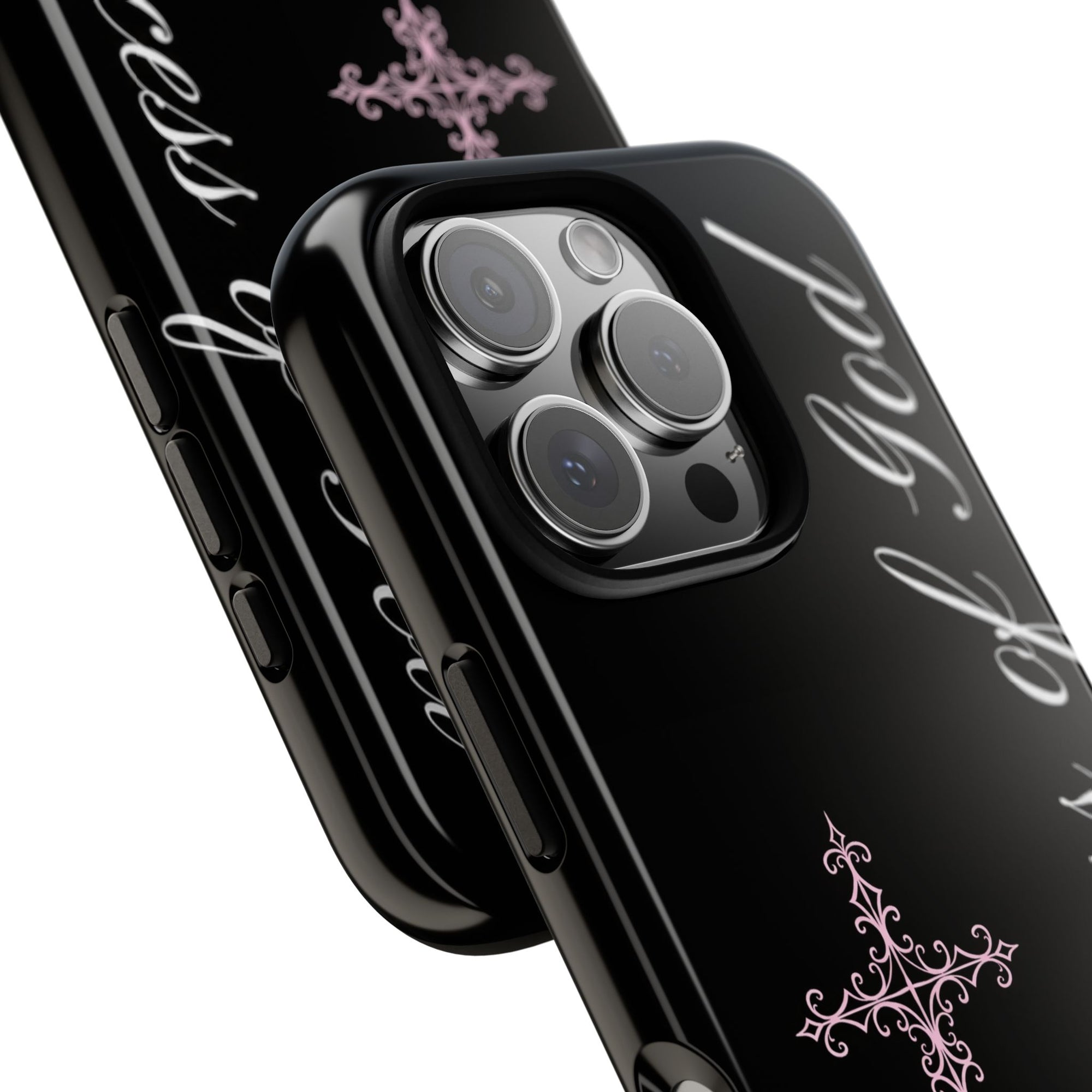Princess of God Cross iPhone Case ✞ Pink Coquette Aesthetic Y2K Faith Phone Case