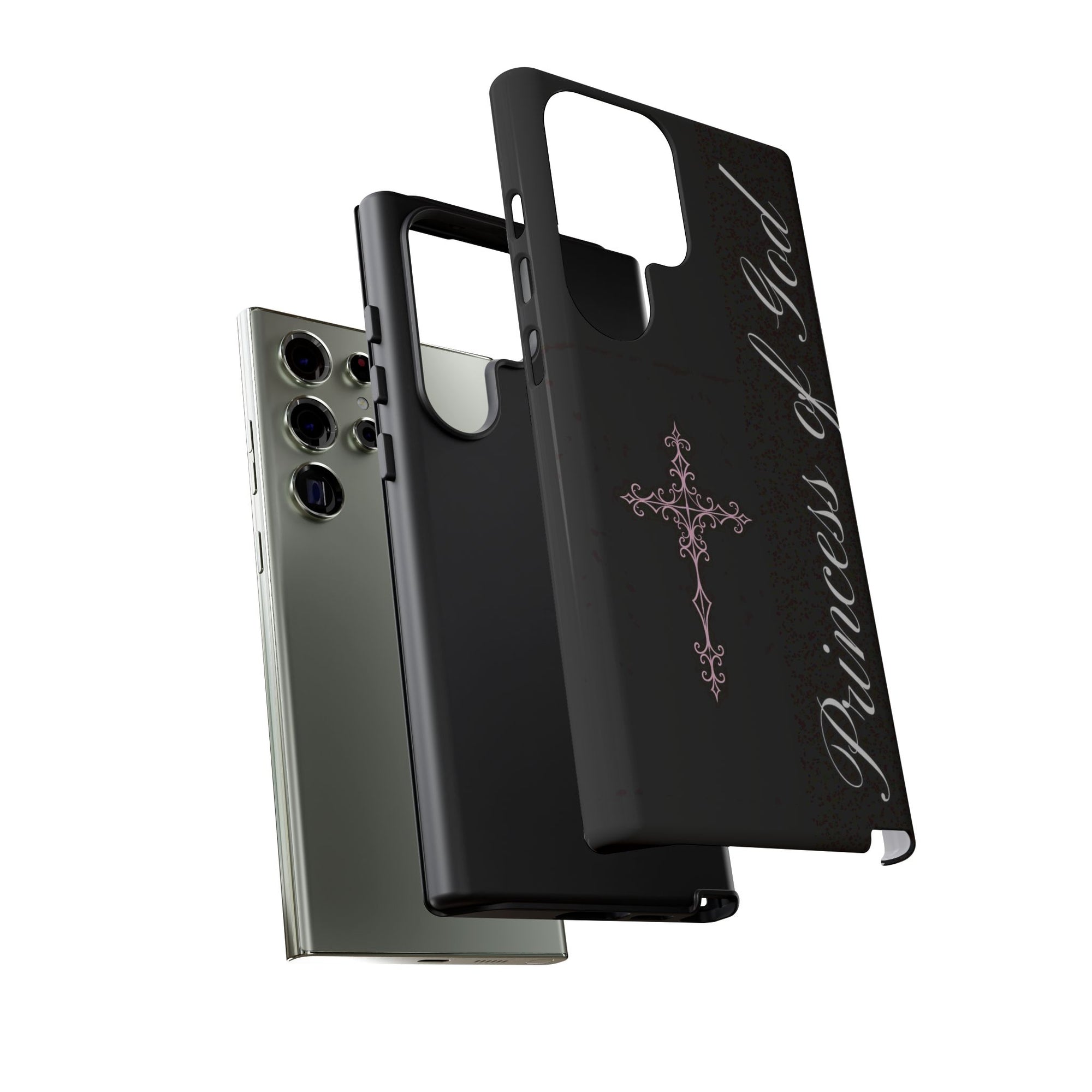 Princess of God Cross iPhone Case ✞ Pink Coquette Aesthetic Y2K Faith Phone Case