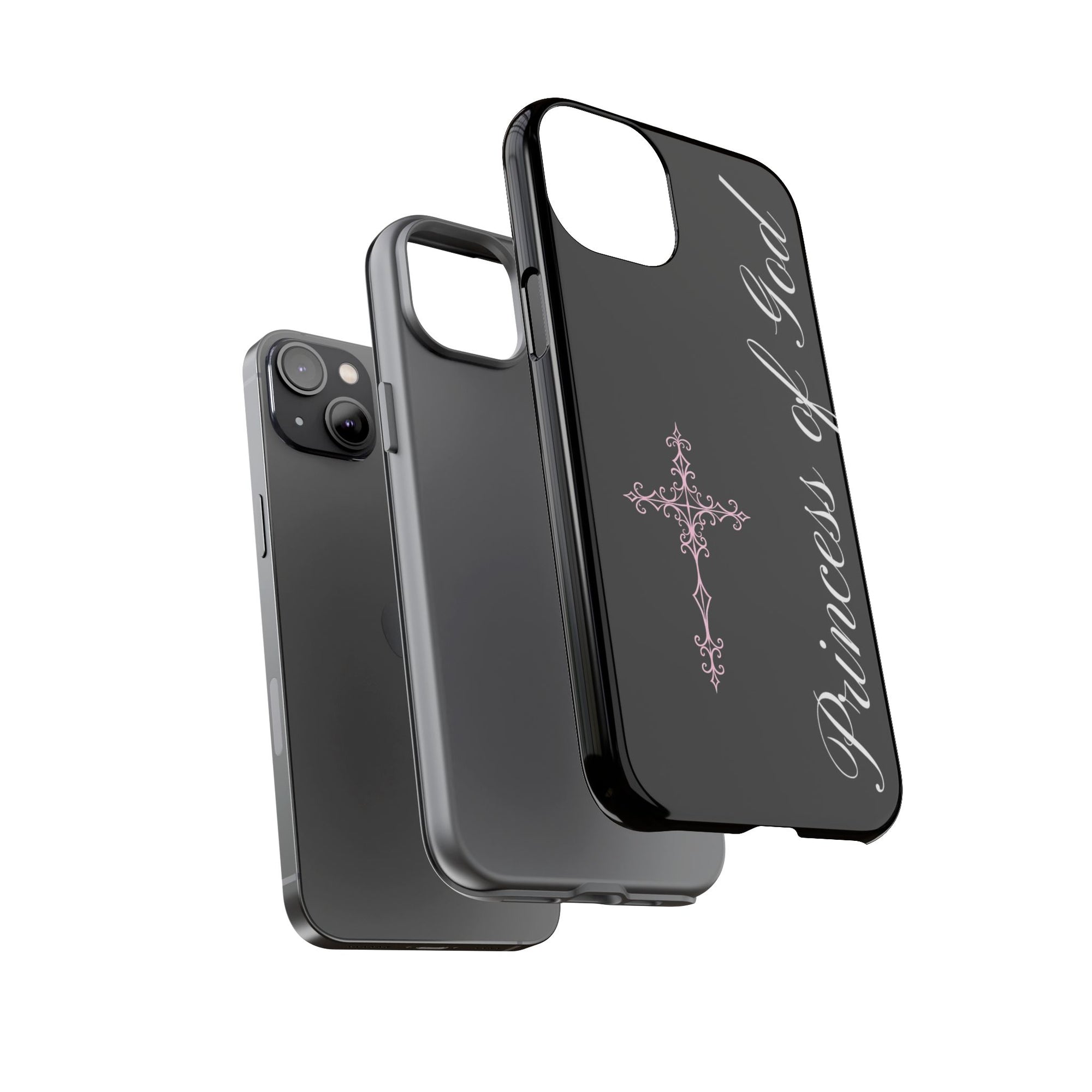 Princess of God Cross iPhone Case ✞ Pink Coquette Aesthetic Y2K Faith Phone Case