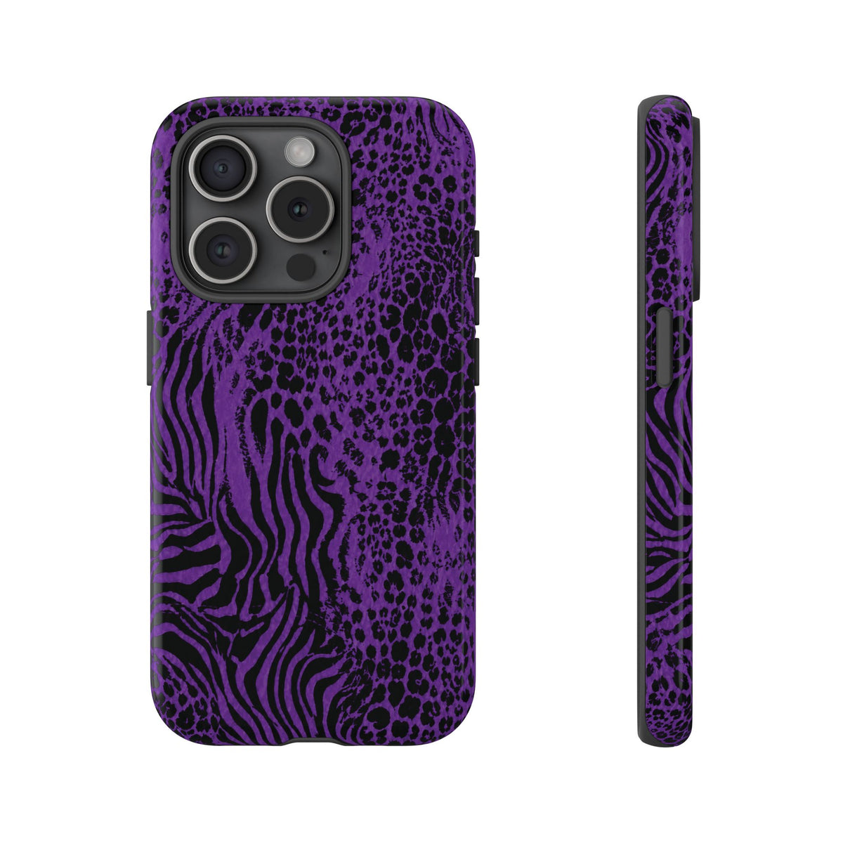 Dark Purple Mob Wife Phone Case | Y2K Animal Print iPhone Cover