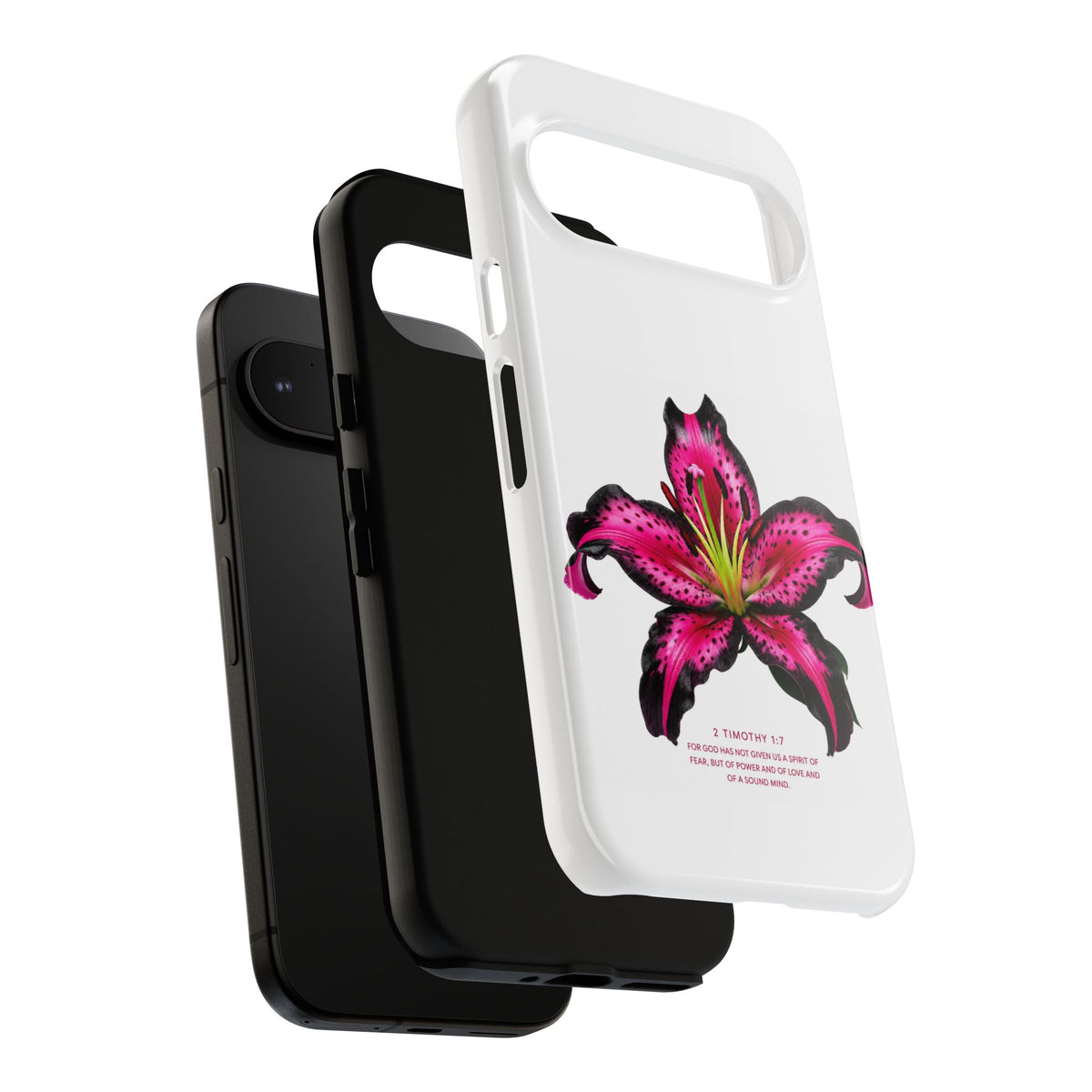 Pink Lily Christian iPhone Case ✝️ Coquette Faith Aesthetic Bible Verse Phone Case