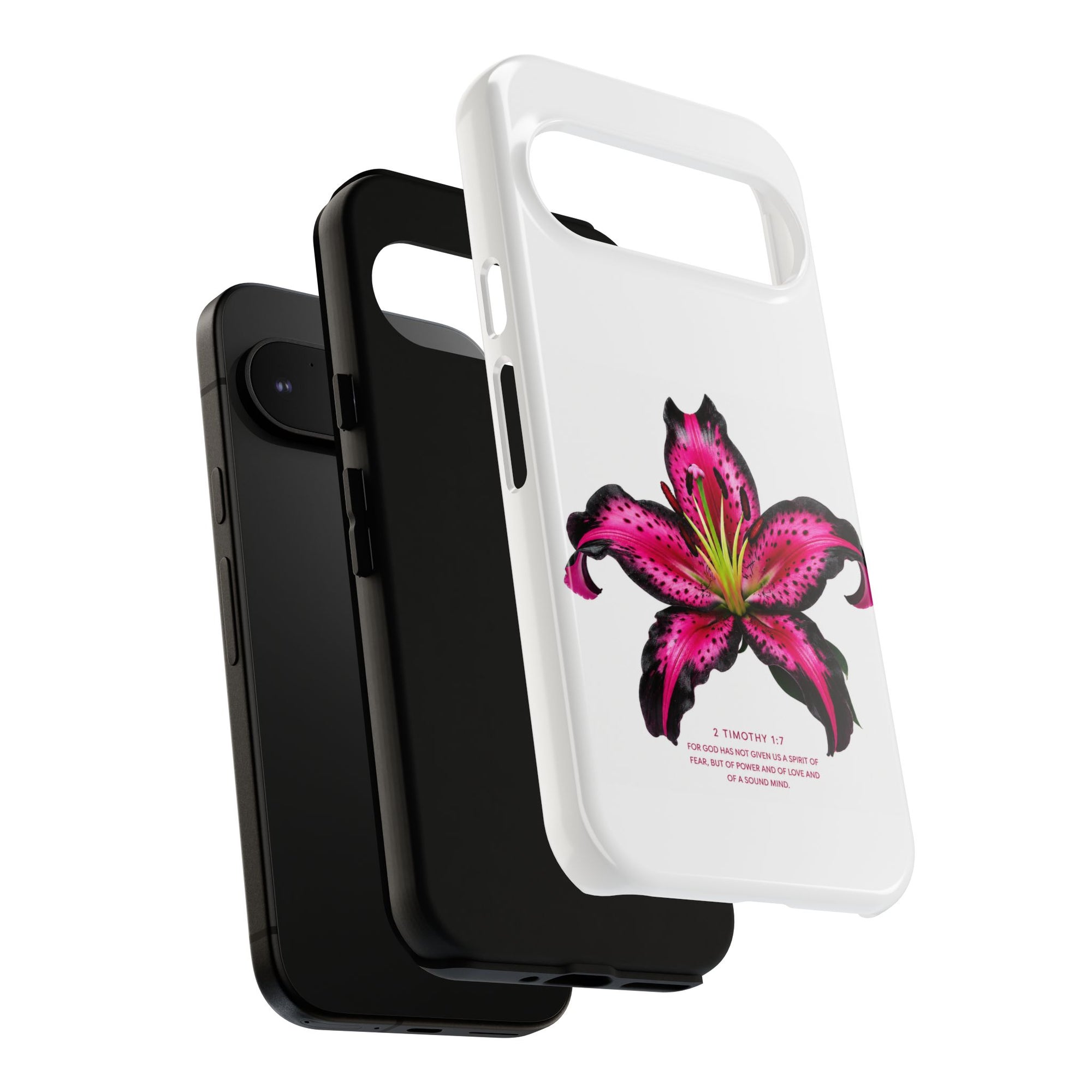 Pink Lily Christian iPhone Case ✝️ Coquette Faith Aesthetic Bible Verse Phone Case