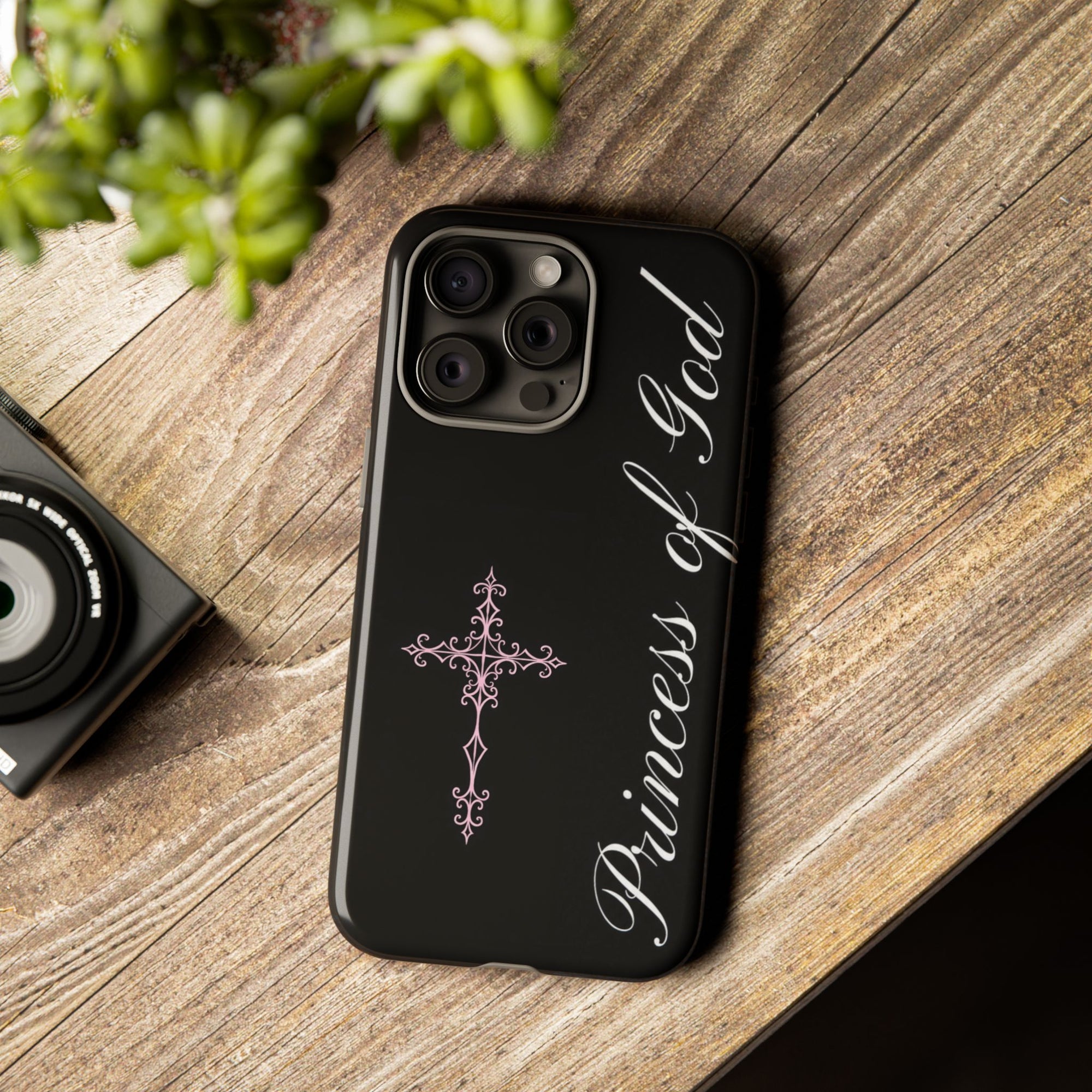 Princess of God Cross iPhone Case ✞ Pink Coquette Aesthetic Y2K Faith Phone Case